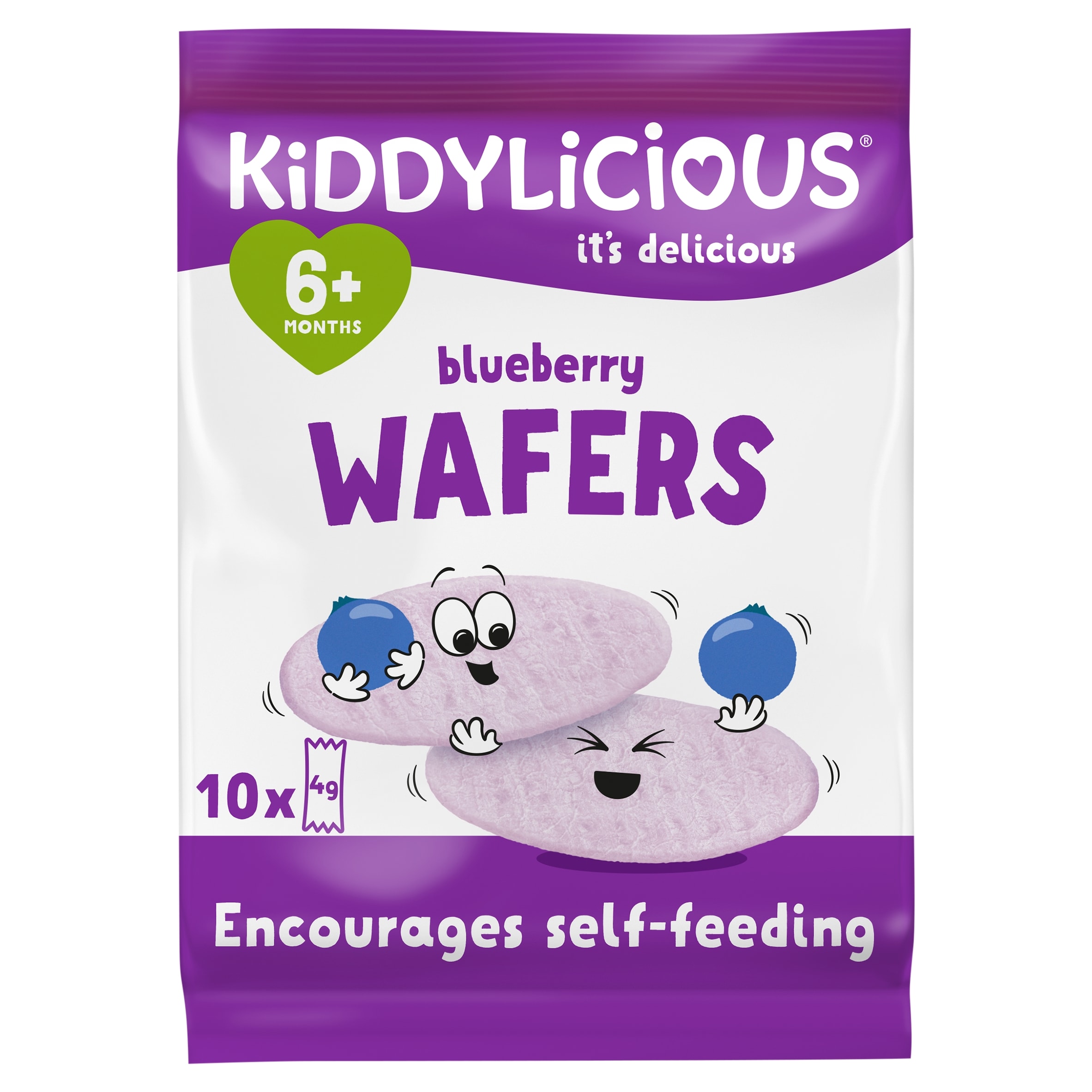 Kiddylicious Blueberry Maxi Wafers Baby Snacks Multi