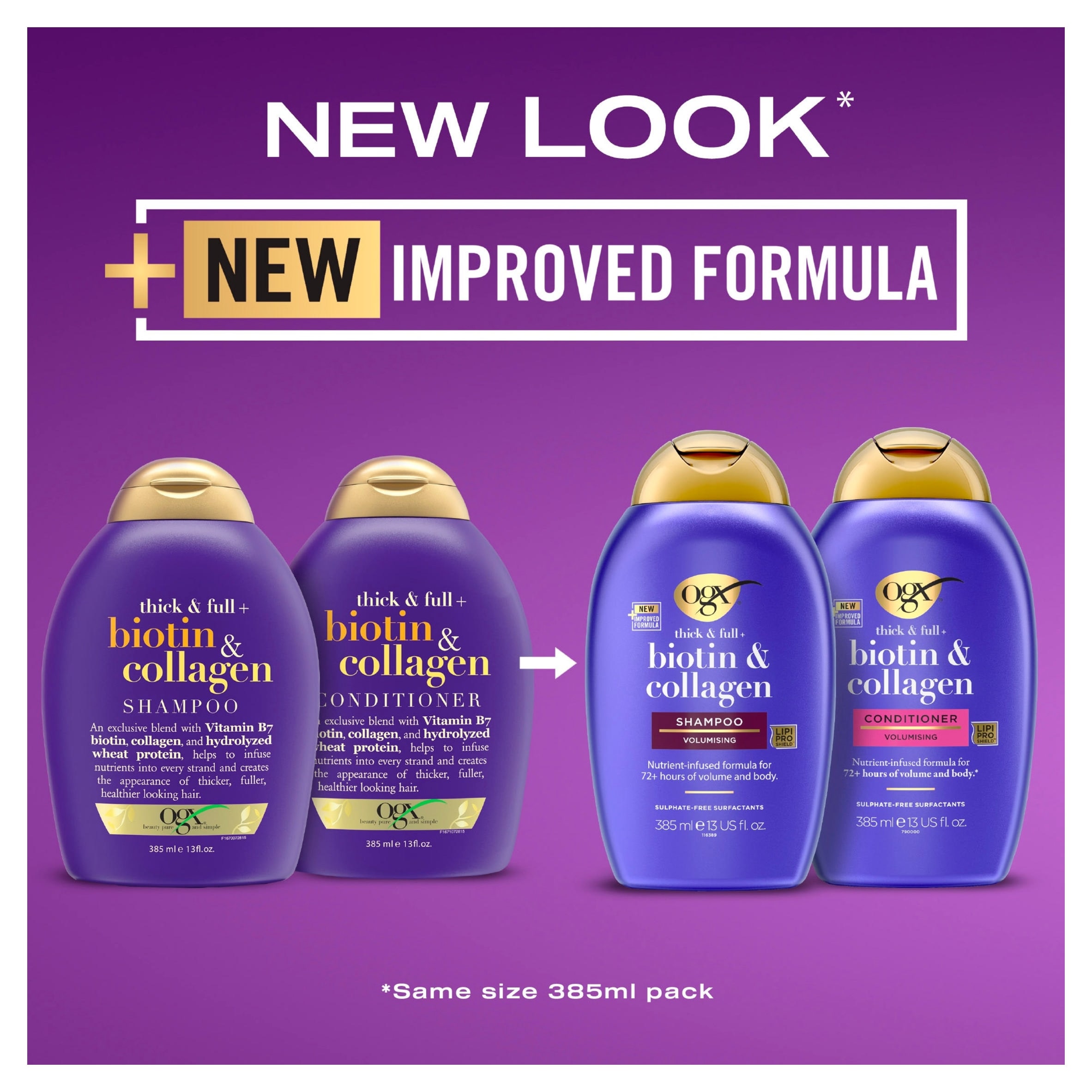 OGX Thick & Full Biotin & Collagen Shampoo 385ml thumbnail 2