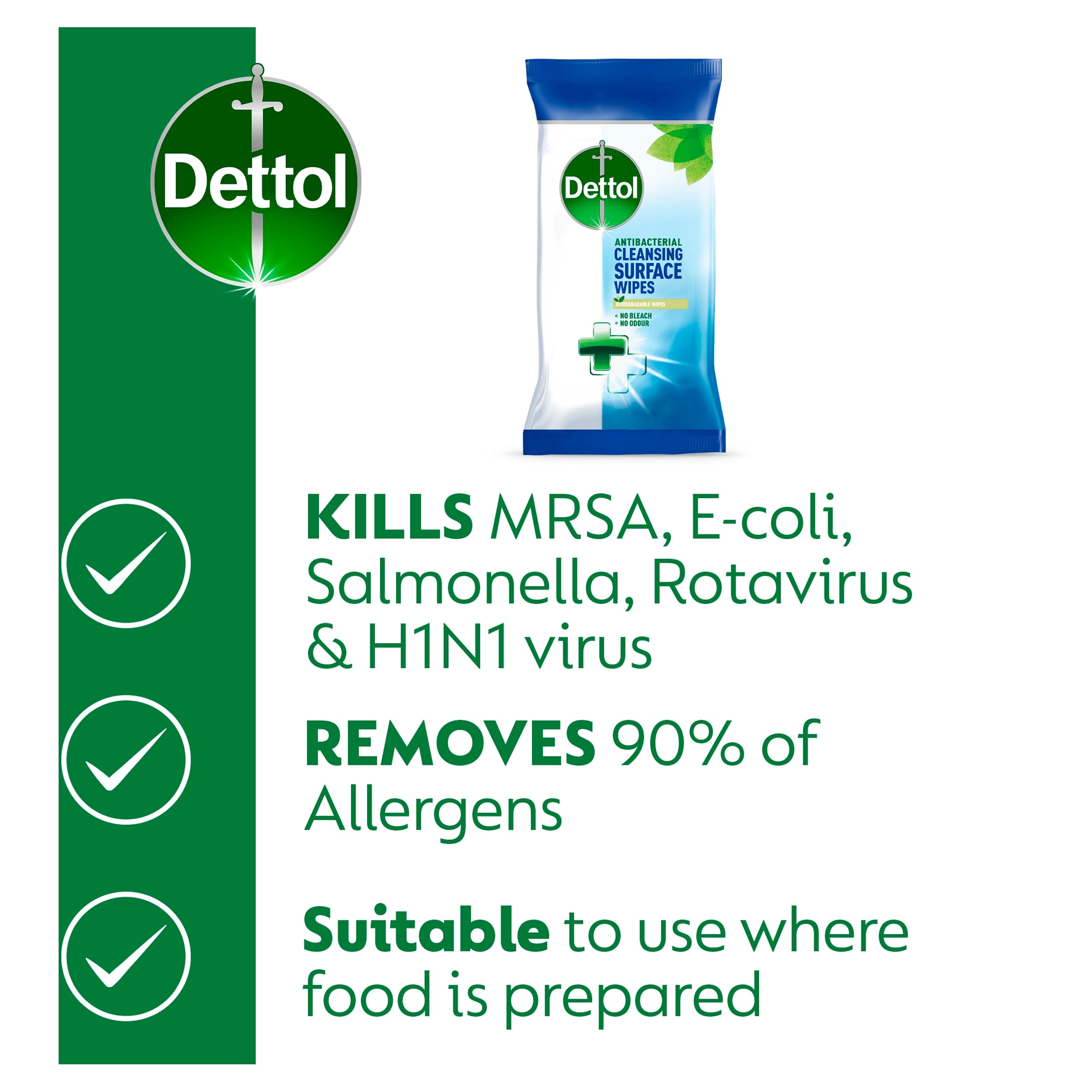 Dettol Antibacterial Multi Surface Cleaning Wipes 126 Pack thumbnail 5