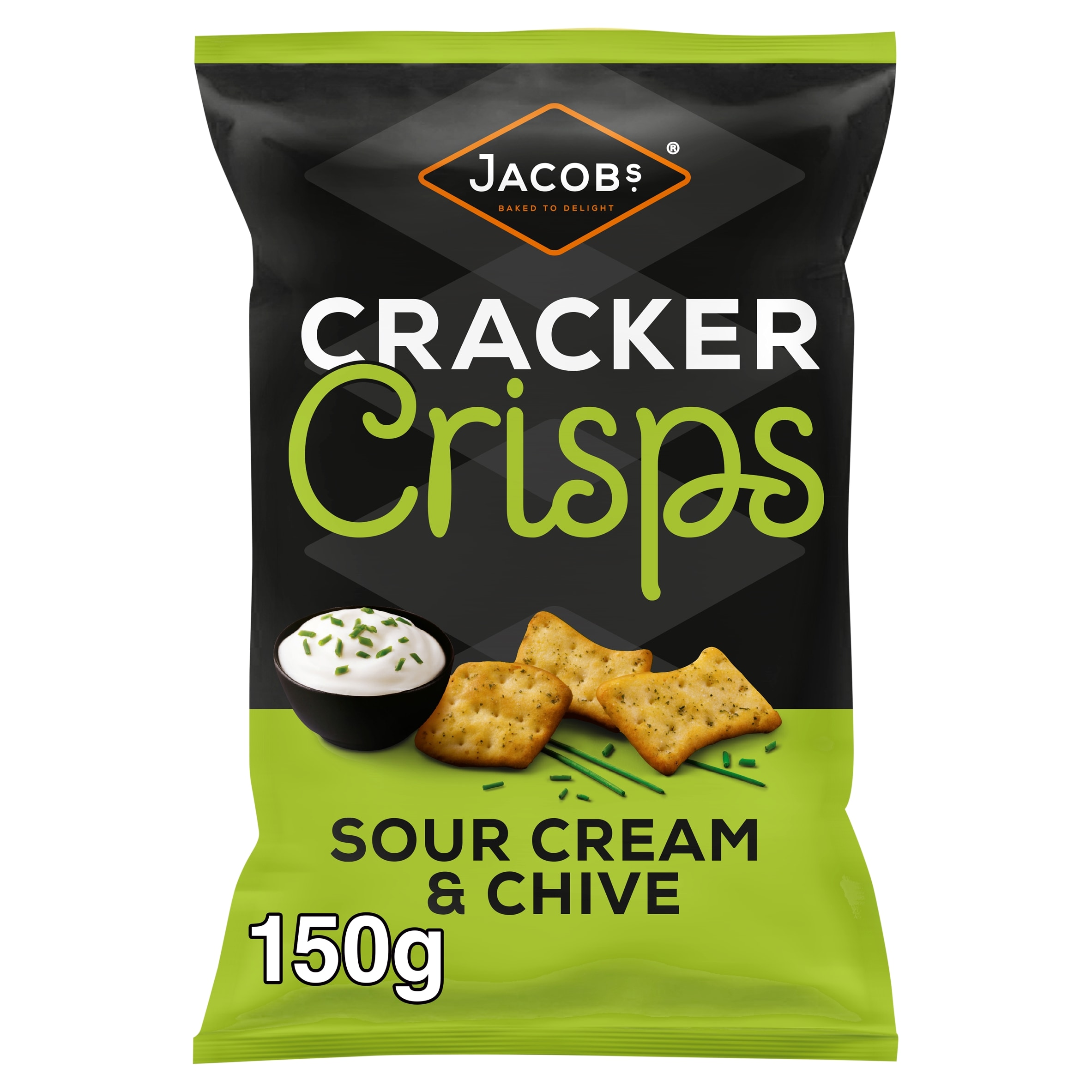 Jacob's Cracker Crisps Sour Cream & Chive Snacks Sharing Bag