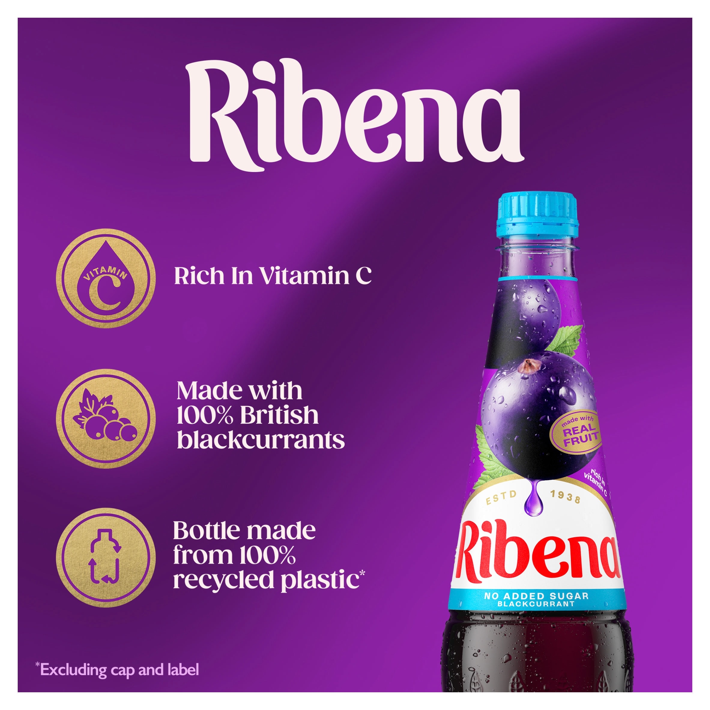 Ribena Blackcurrant Squash No Added Sugar 1.5L thumbnail 2