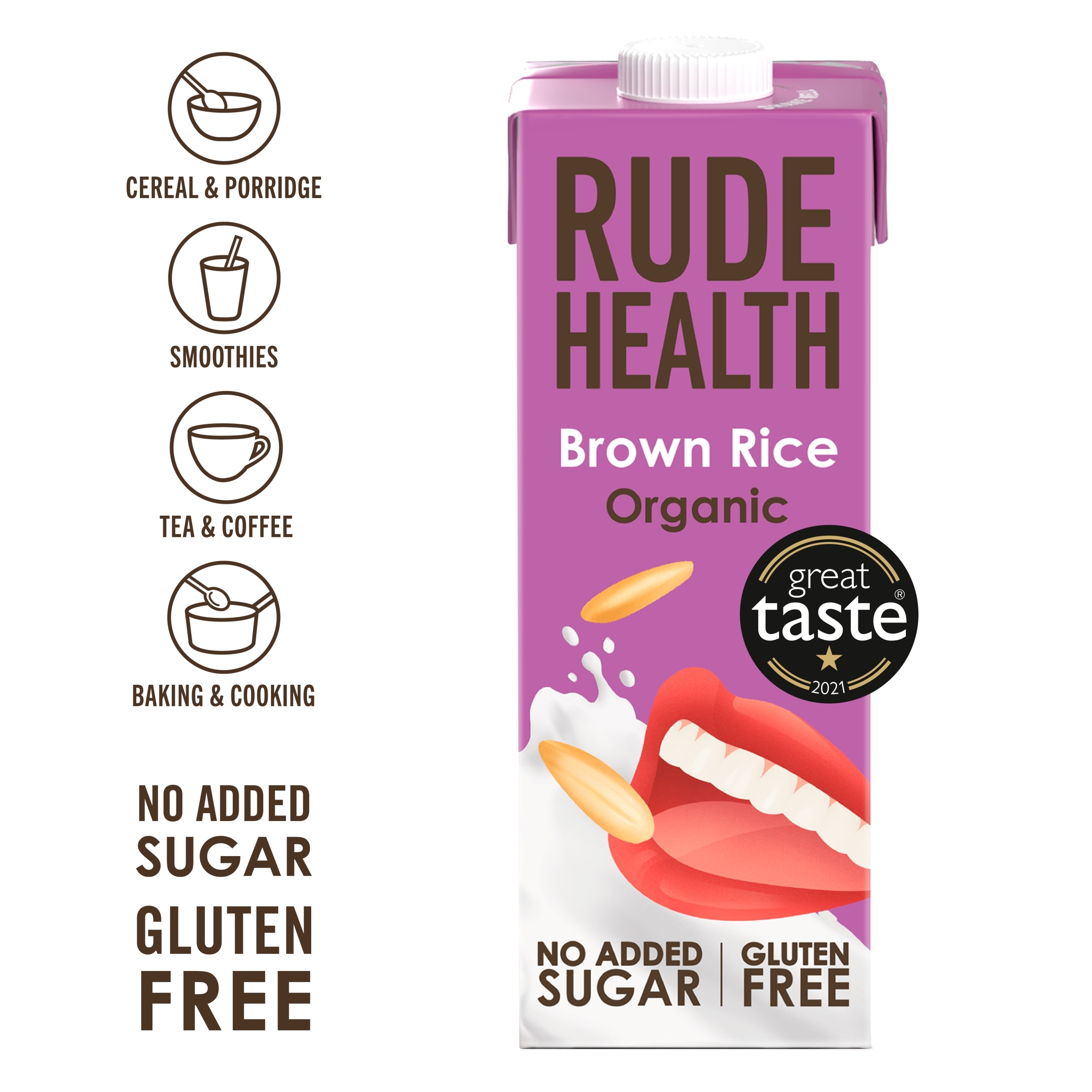 Rude Health Organic Brown Rice Longlife Dairy Free Drink 1L thumbnail 2