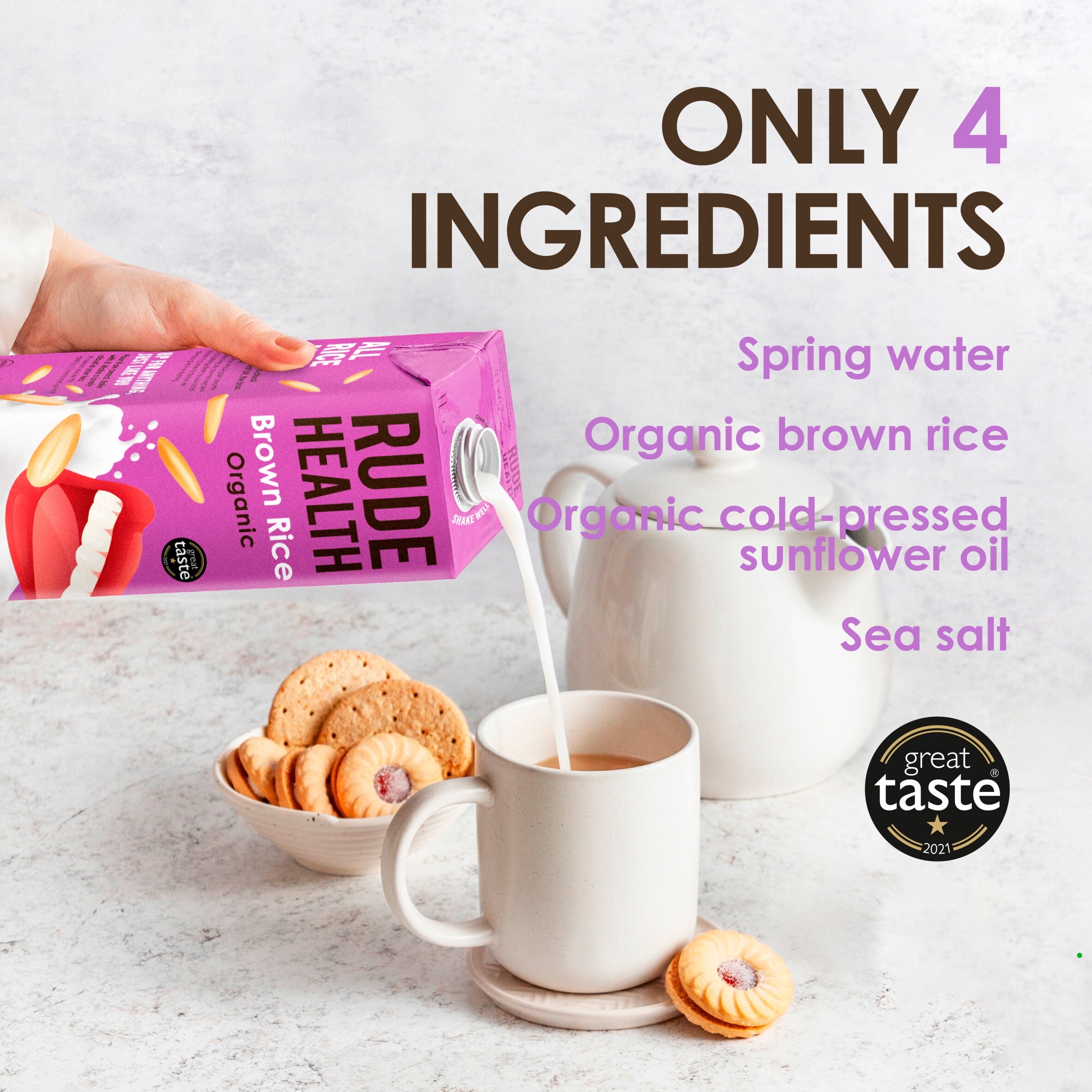 Rude Health Organic Brown Rice Longlife Dairy Free Drink 1L thumbnail 4