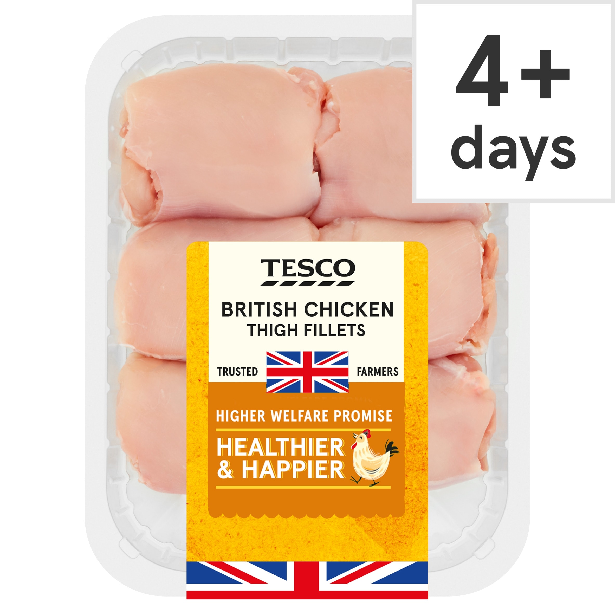 Tesco British Chicken Thigh Fillets 600G