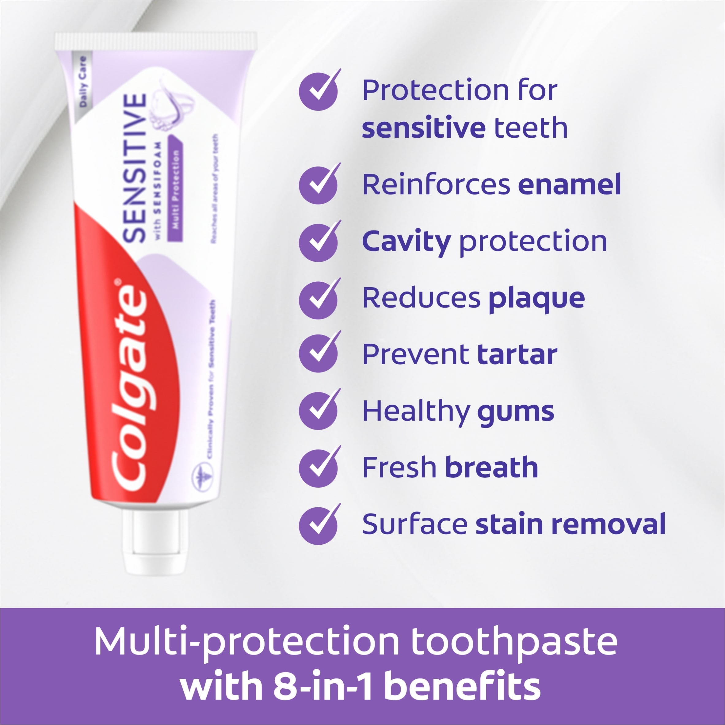 Colgate Sensitive Sensifoam Multi Protection Toothpaste 75ml thumbnail 5