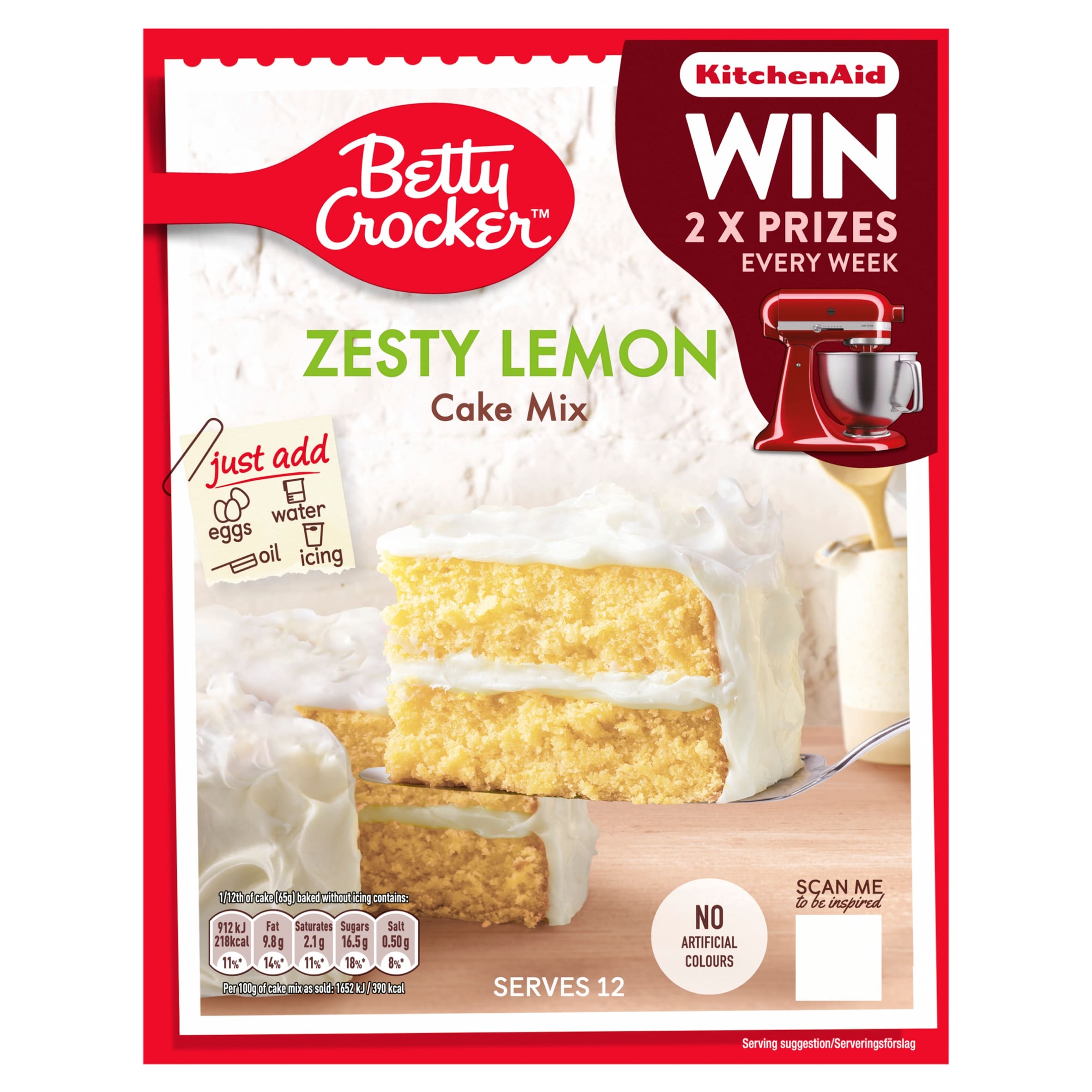 Betty Crocker Cake Mix - Zesty Lemon 425g