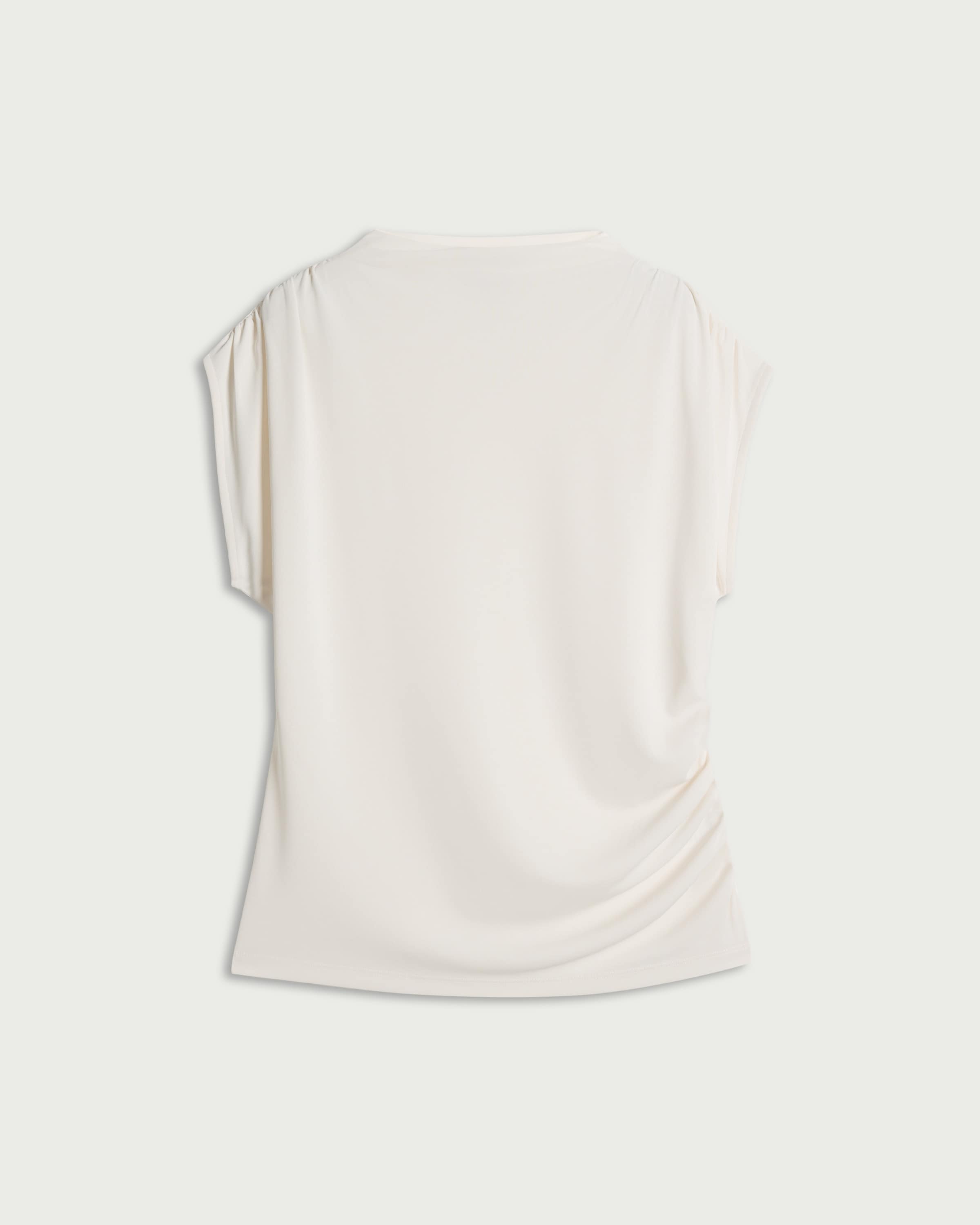 F&F Draped Short Sleeved Top in Cream thumbnail 4