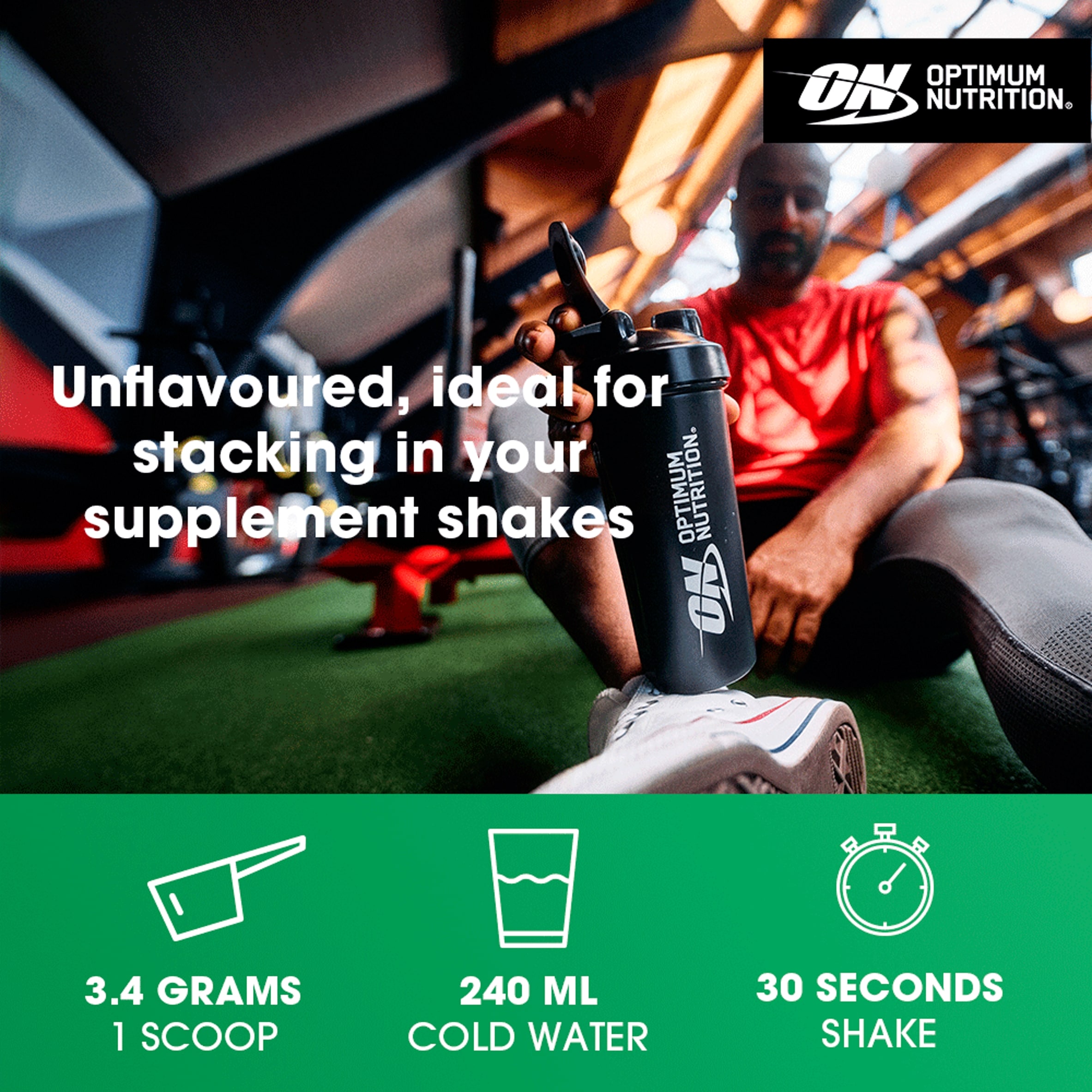 Optimum Nutrition Micronised Creatine Powder - UnFlavoured 317g thumbnail 4