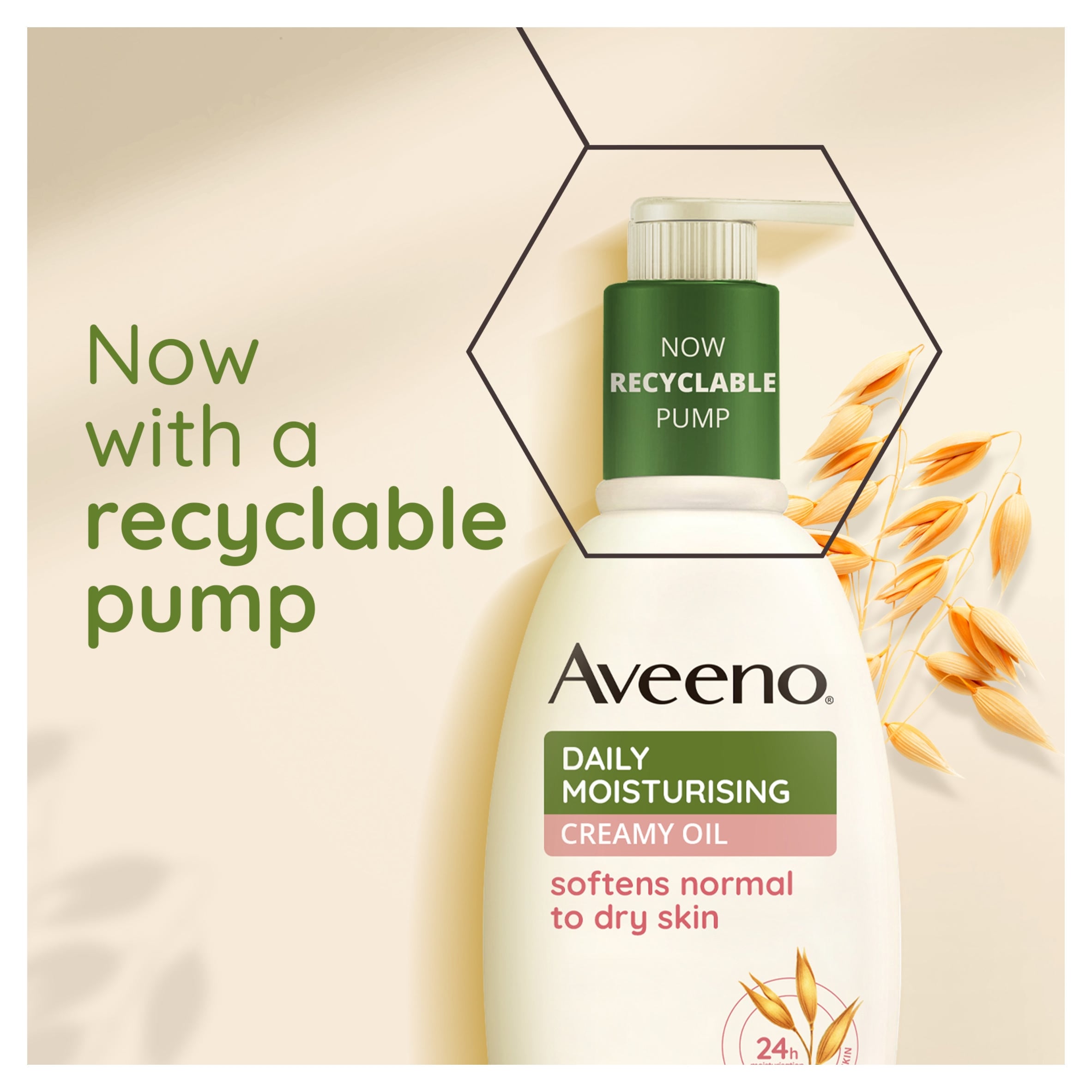 Aveeno Daily Moisturising Creamy Oil Body Lotion Moisturiser 300ml thumbnail 2