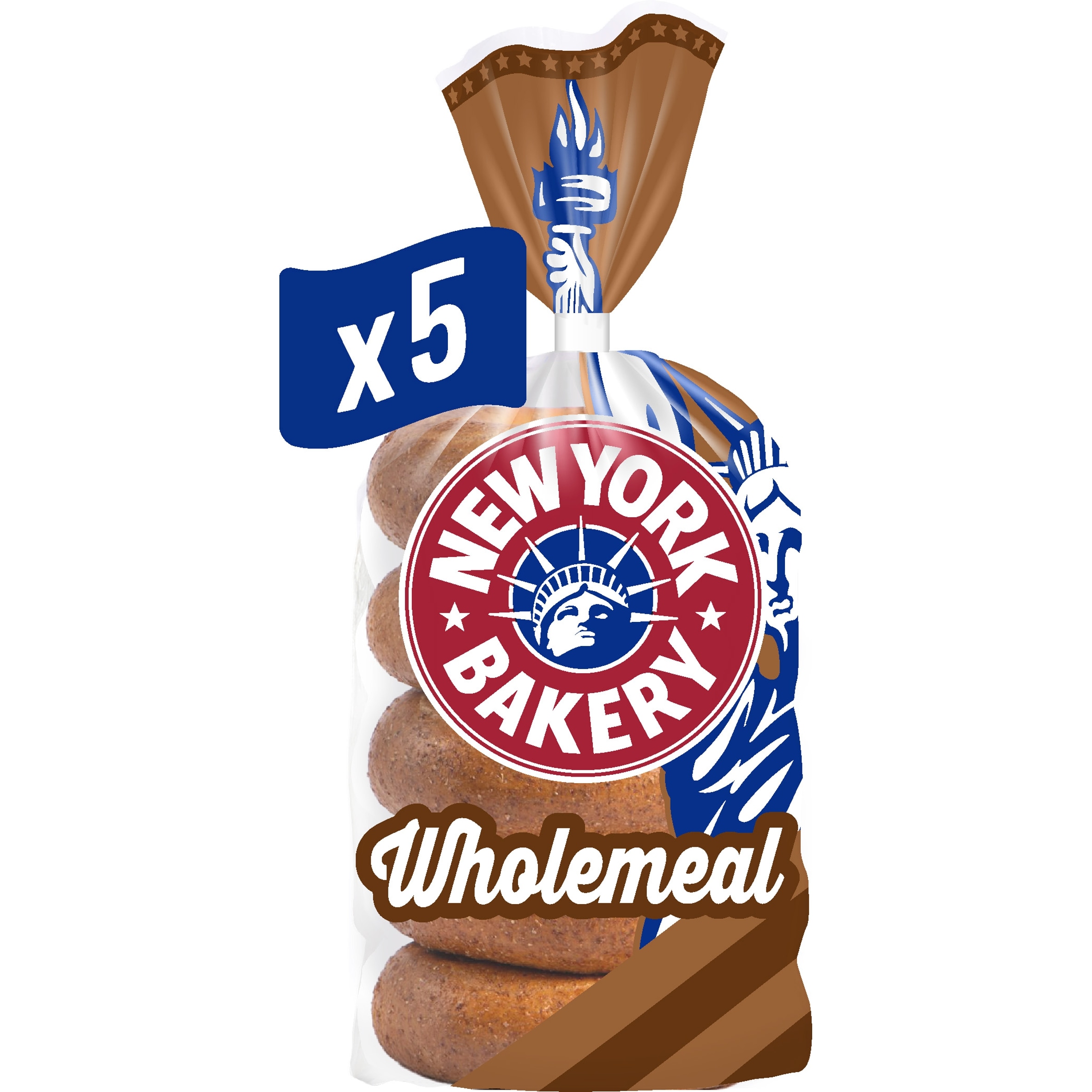 New York Bakery Co Wholemeal Bagels 5 Pack thumbnail 3