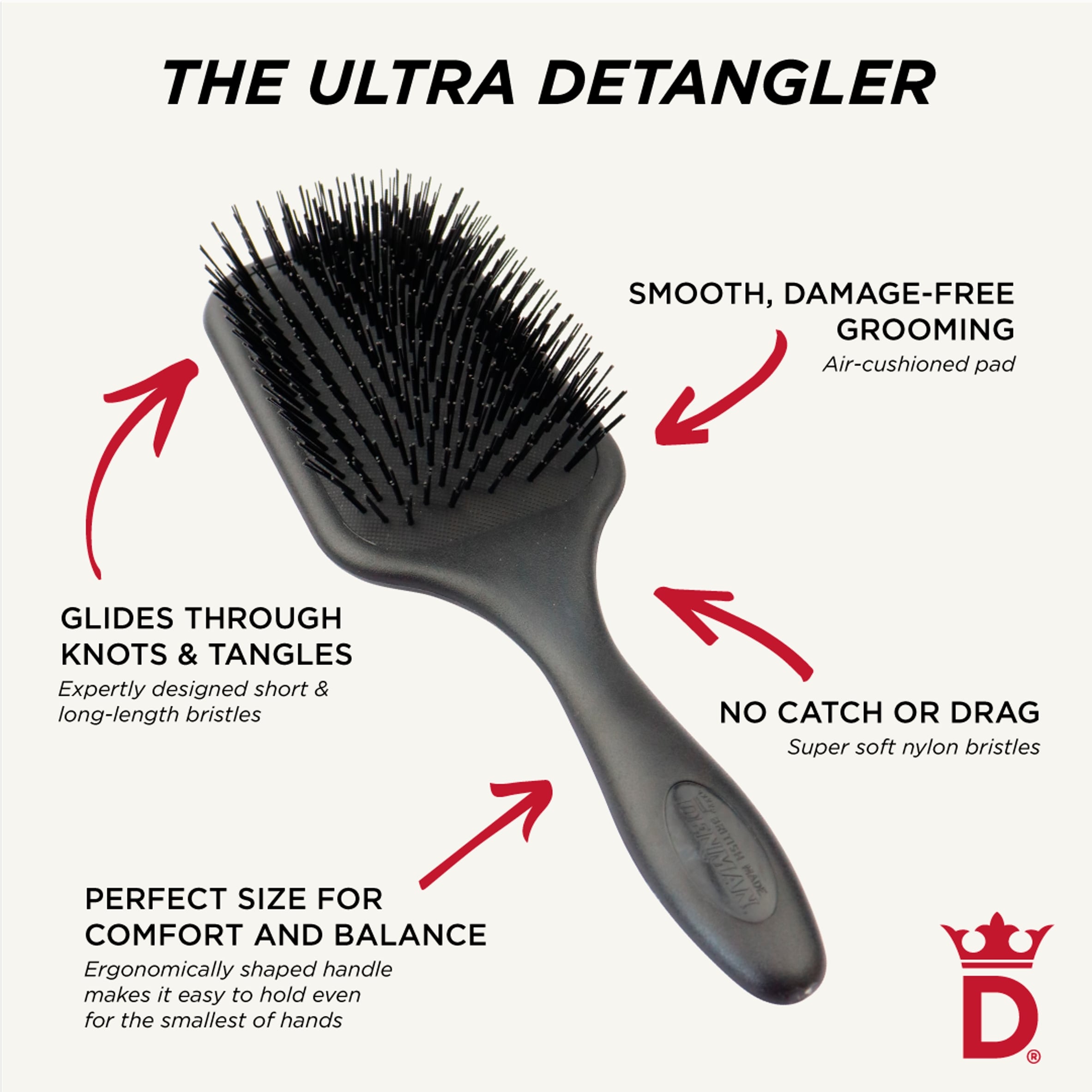 Denman D90l Tangle Tamer Hairbrush thumbnail 4