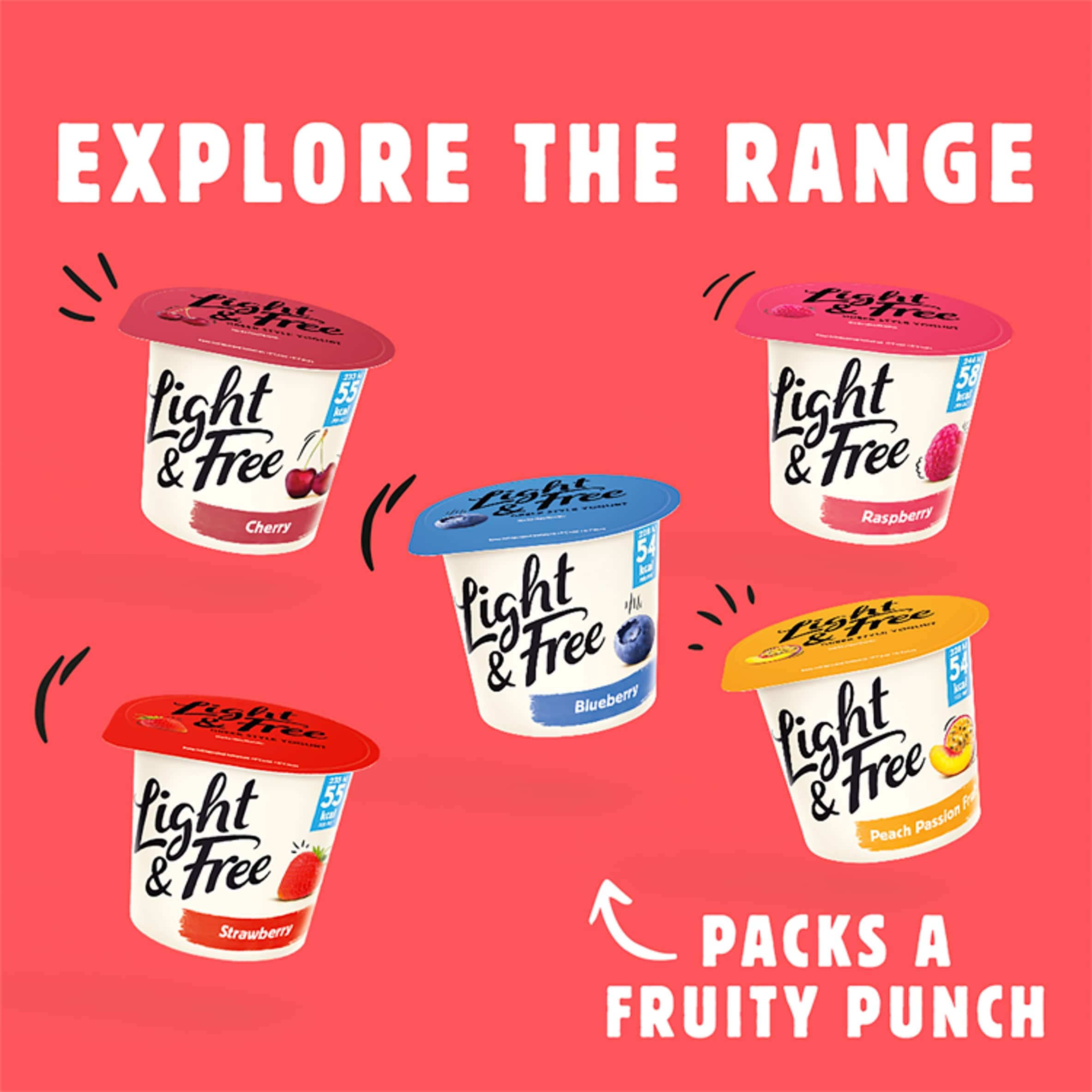 Light & Free Strawberry Greek Style Fat Free Yoghurt 4x115g thumbnail 5
