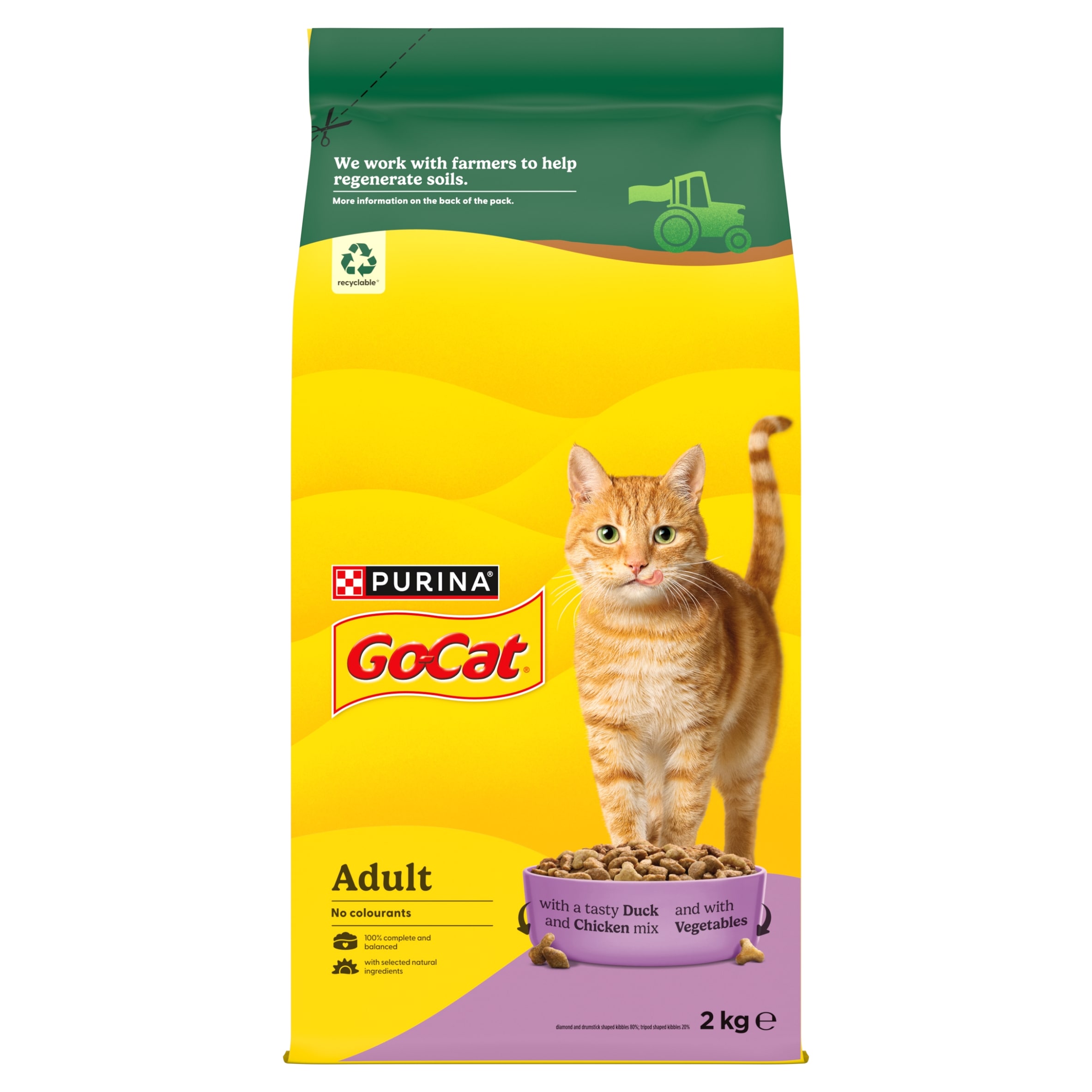 GO-CAT Chicken; Duck Dry Cat Food 2kg thumbnail 2