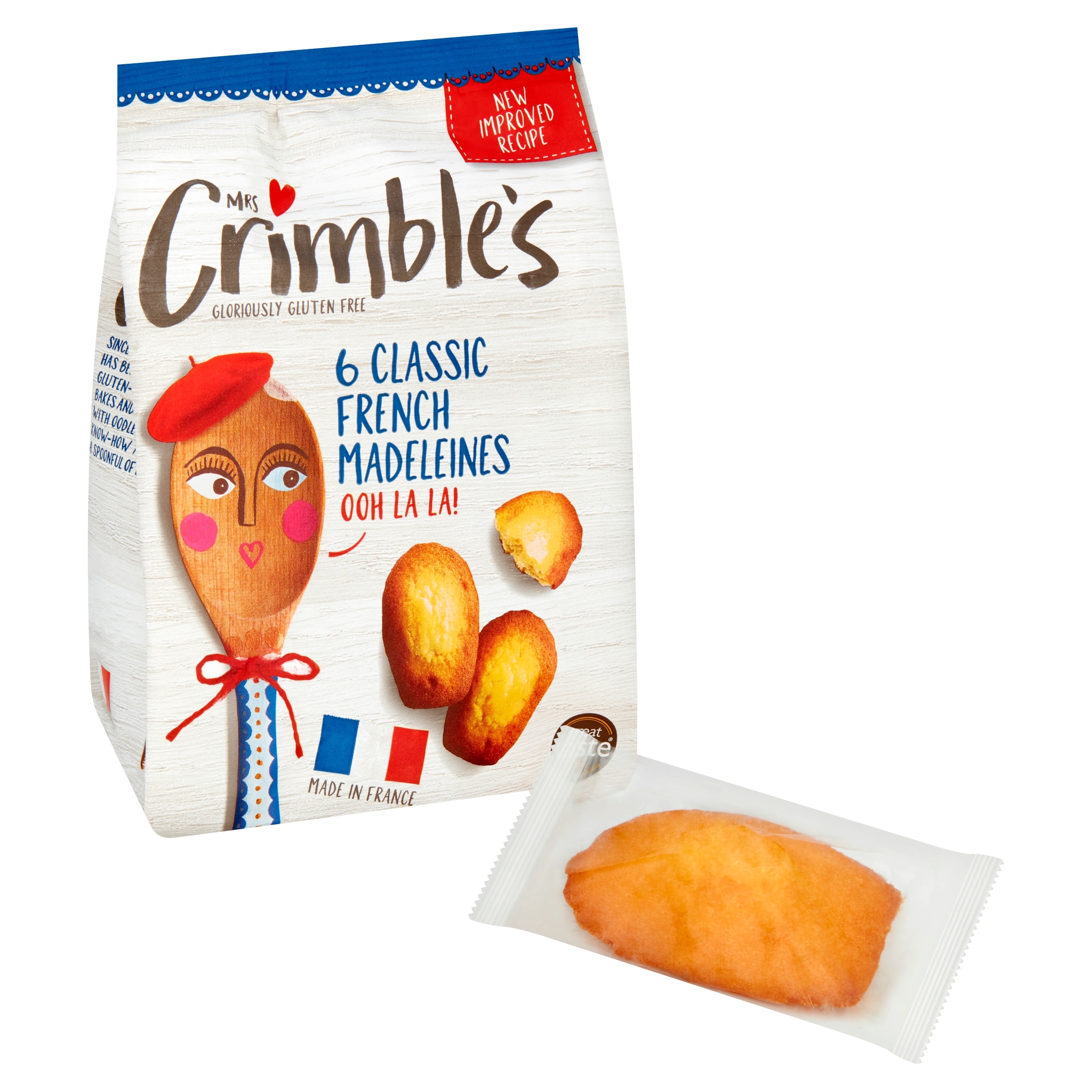 Mrs Crimble's Classic French Madeleines - Gluten Free Sponge Cakes 180g thumbnail 2