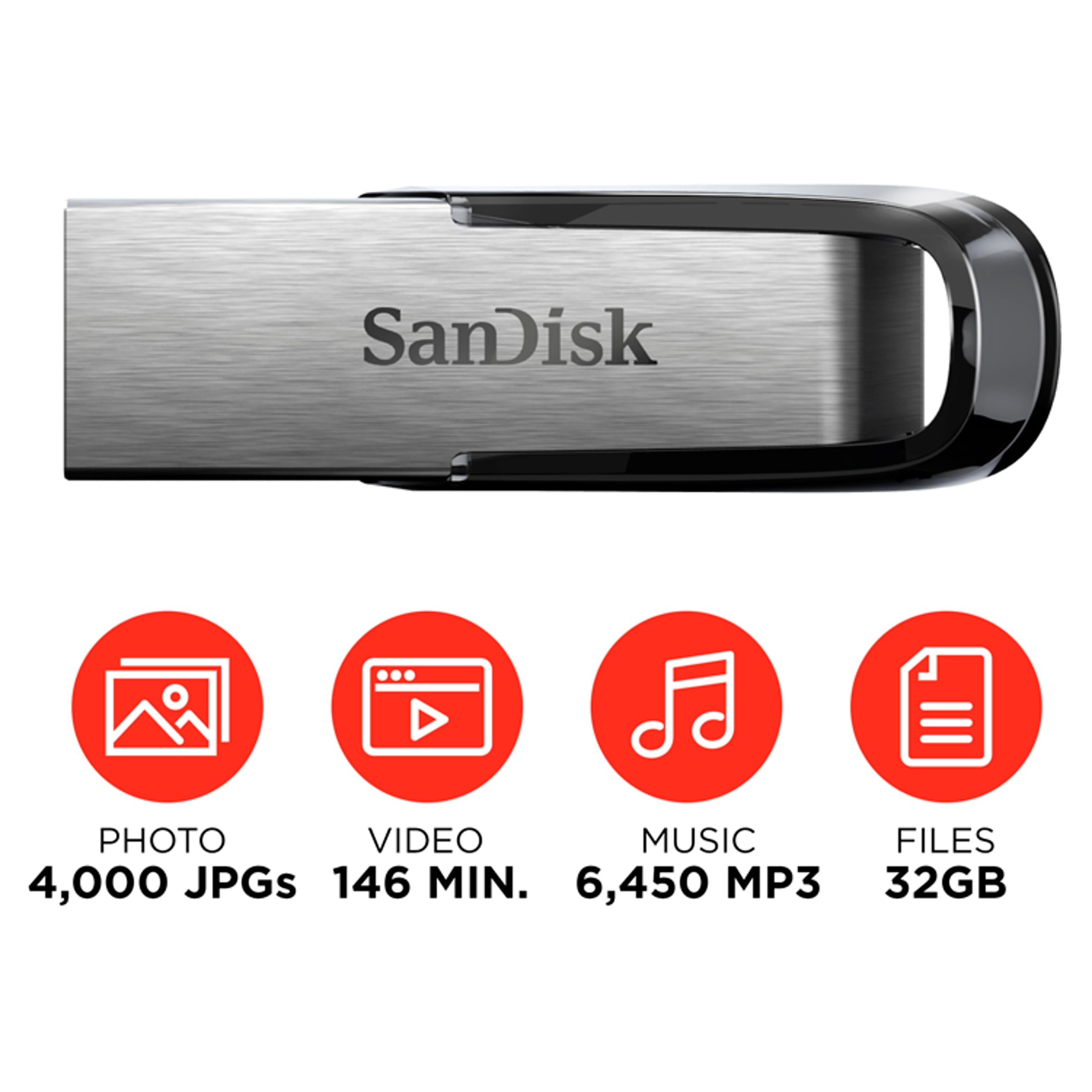 SanDisk Ultra Flair USB 3.0 Memory Stick 128gb thumbnail 2