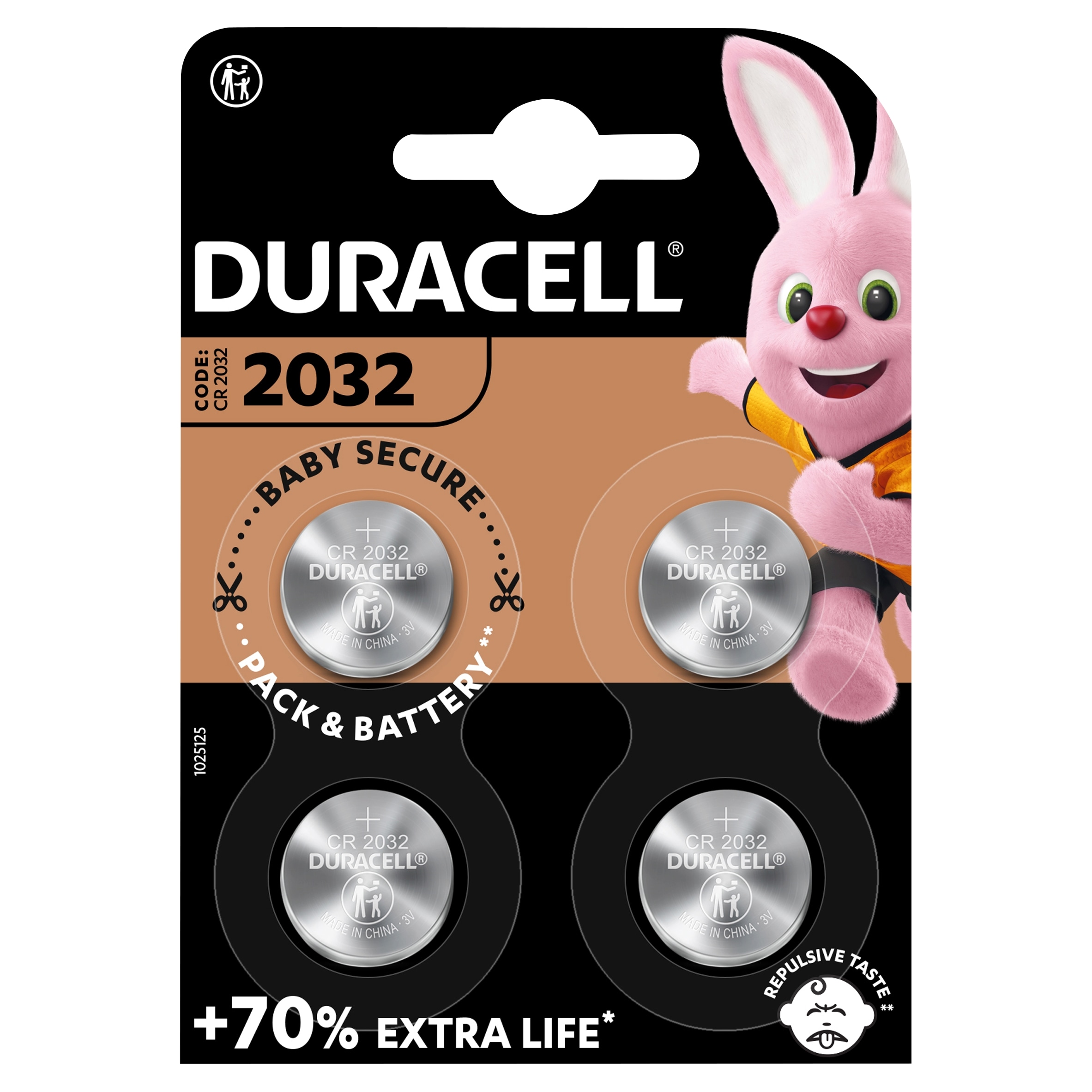 Duracell CR2032 Batteries 4 Pack