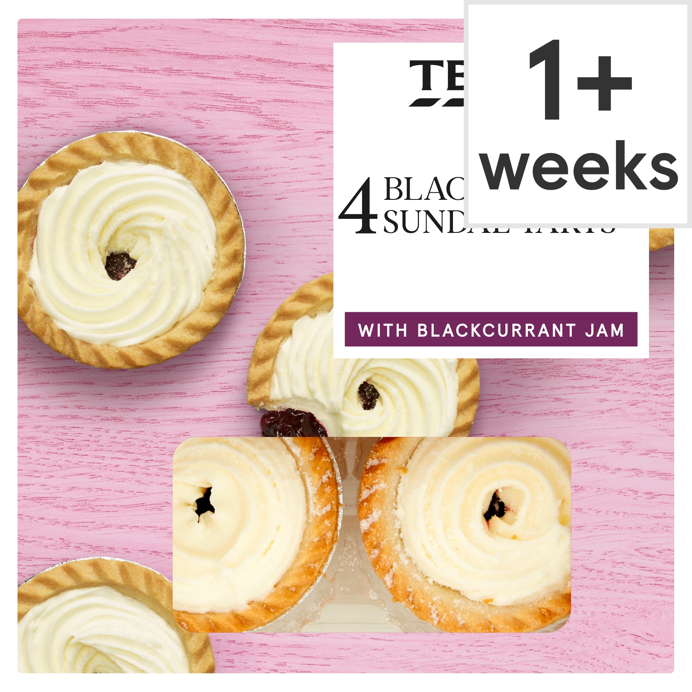 Tesco Blackcurrant Sundae Tarts 4 Pack