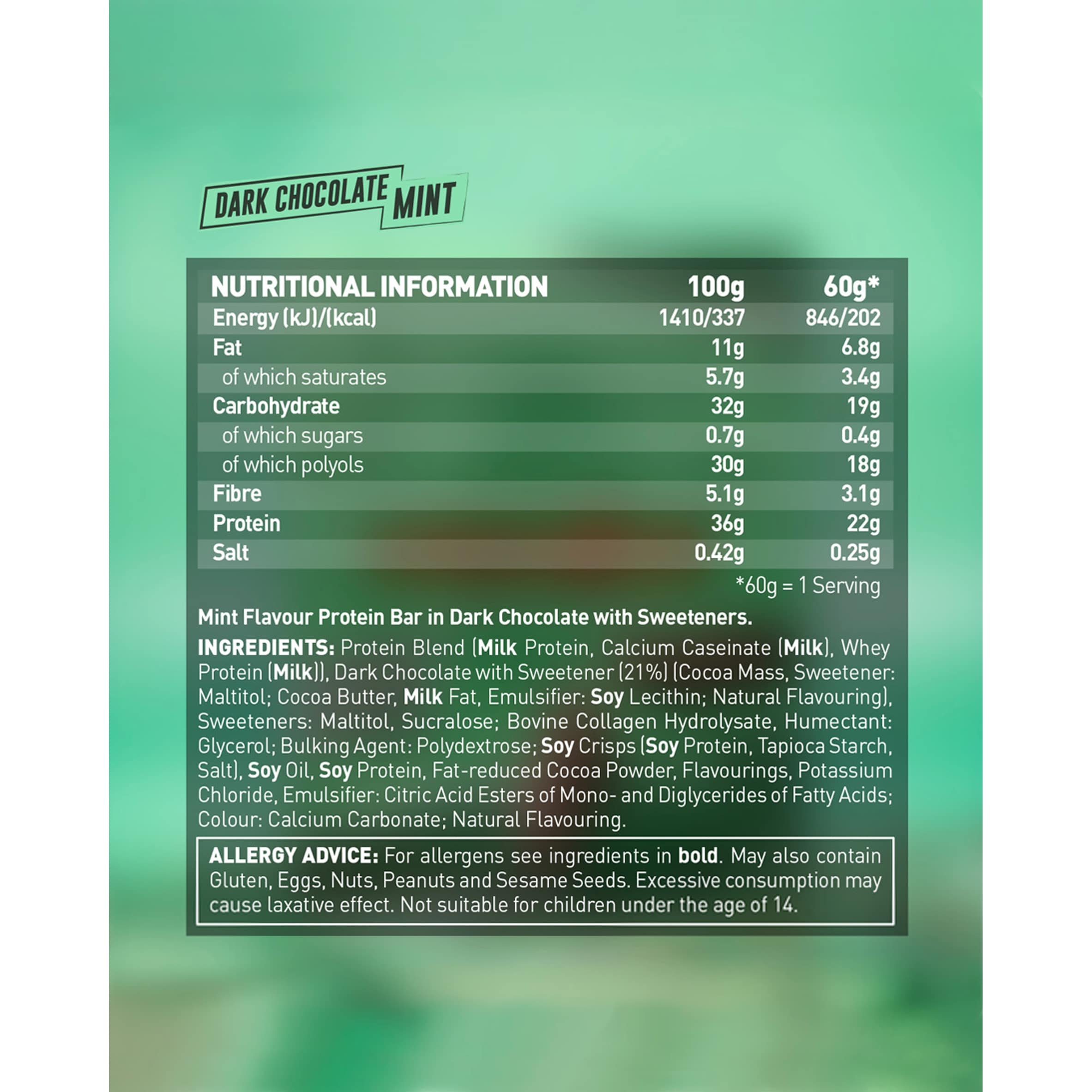 Grenade Carb Killa Protein Bar - Dark Chocolate Mint 60g thumbnail 3