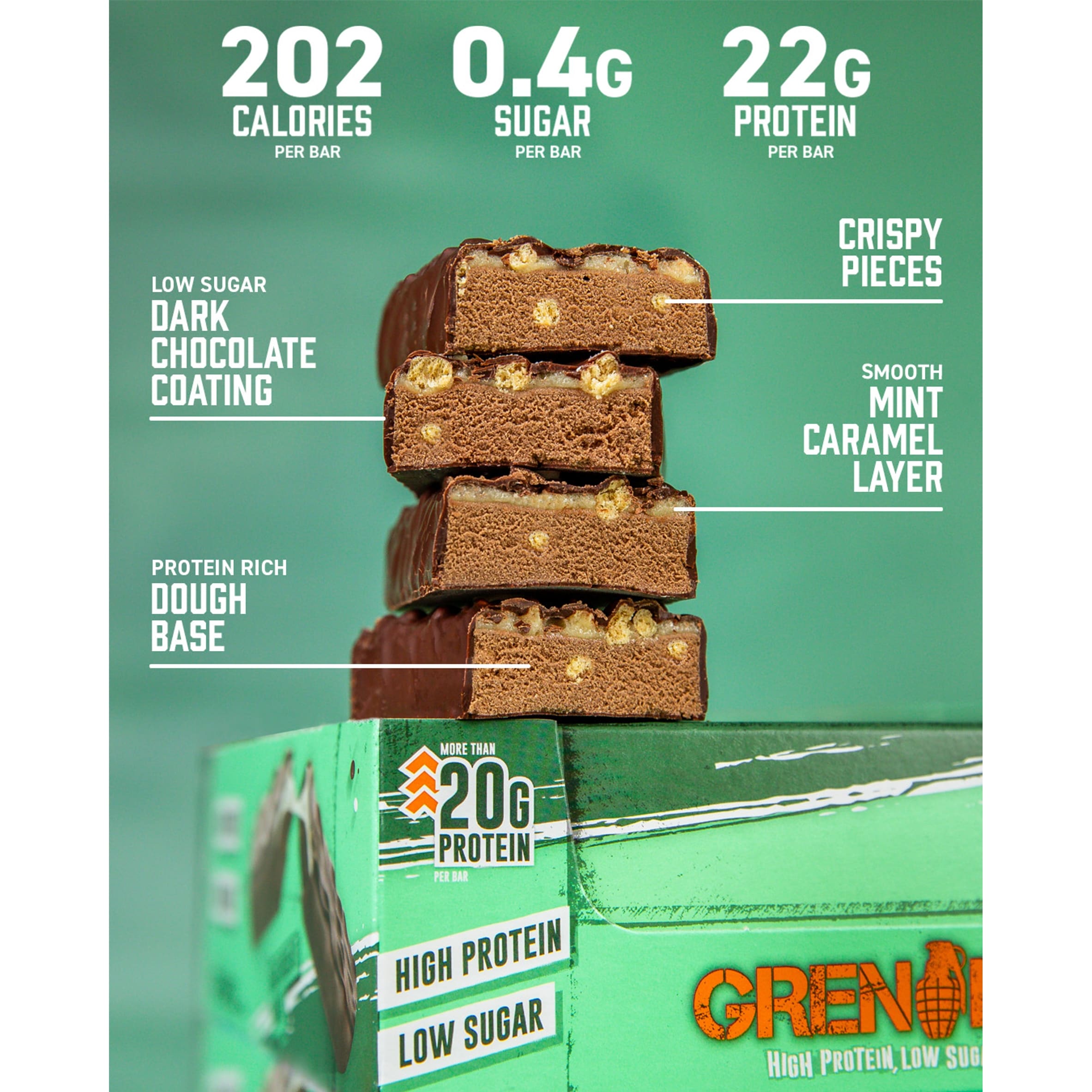 Grenade Carb Killa Protein Bar - Dark Chocolate Mint 60g thumbnail 5