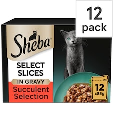 Sheba Select Slices Cat Food Pouches Succulent Mix Gravy 12x85g