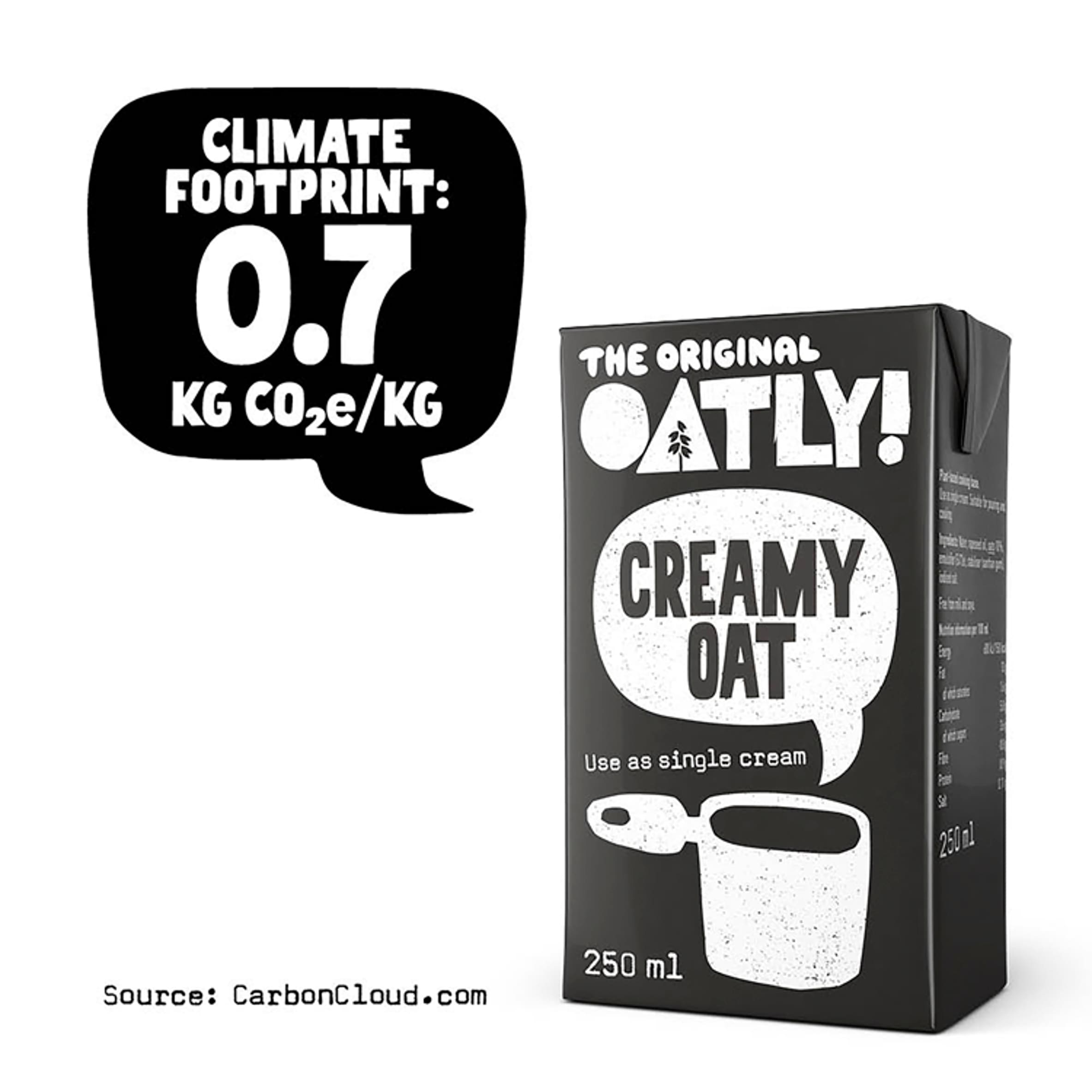 Oatly Creamy Oat Single Cream Alternative 250Ml thumbnail 2