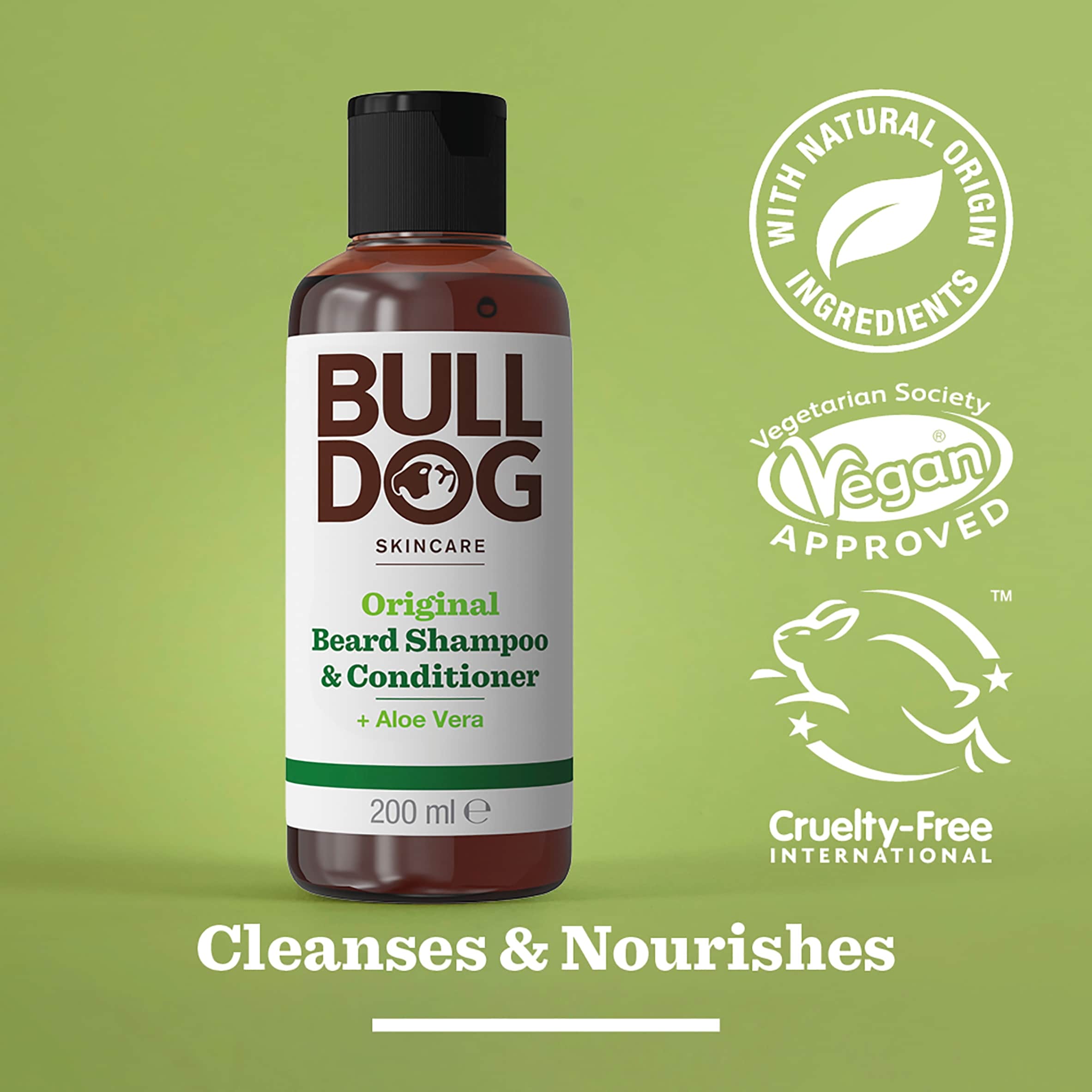 Bulldog Skincare Original Beard Shampoo & Conditioner 200ml thumbnail 2