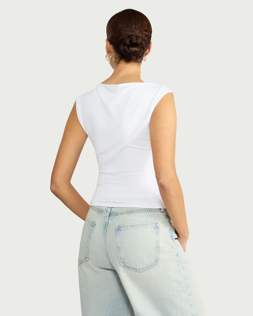 F&F Polyamide Sleeveless Top in White thumbnail 3