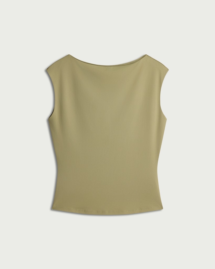 F&F Polyamide Sleeveless Top in Olive thumbnail 4