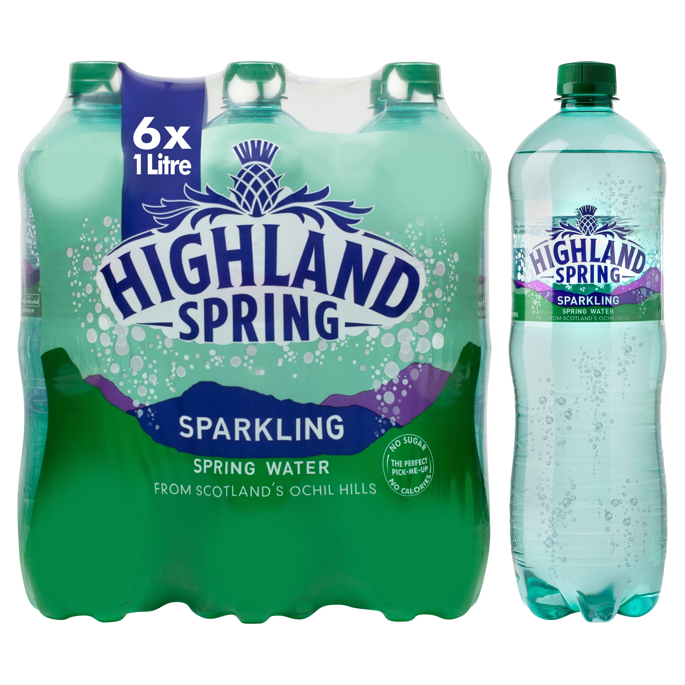 Highland Spring Sparkling Water 6 X 1L thumbnail 2