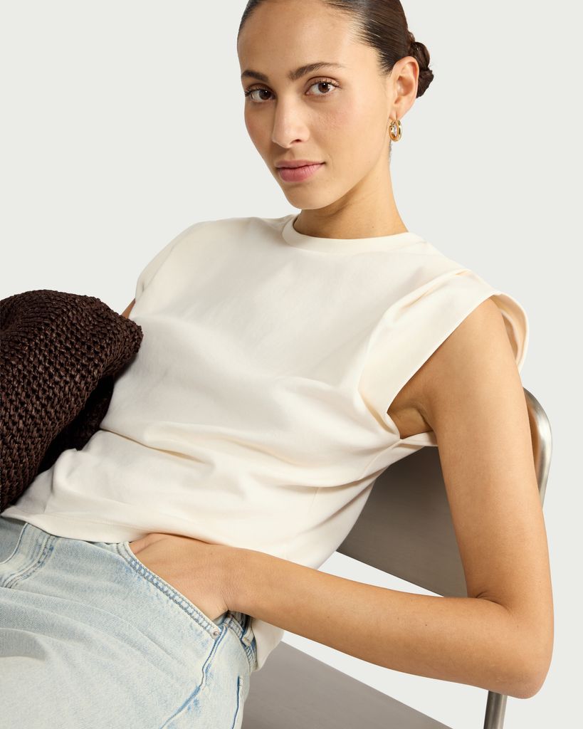 F&F Pure Cotton Sleeveless Top in White