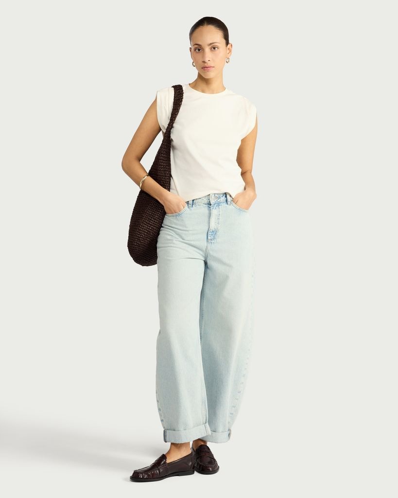 F&F Pure Cotton Sleeveless Top in White thumbnail 2