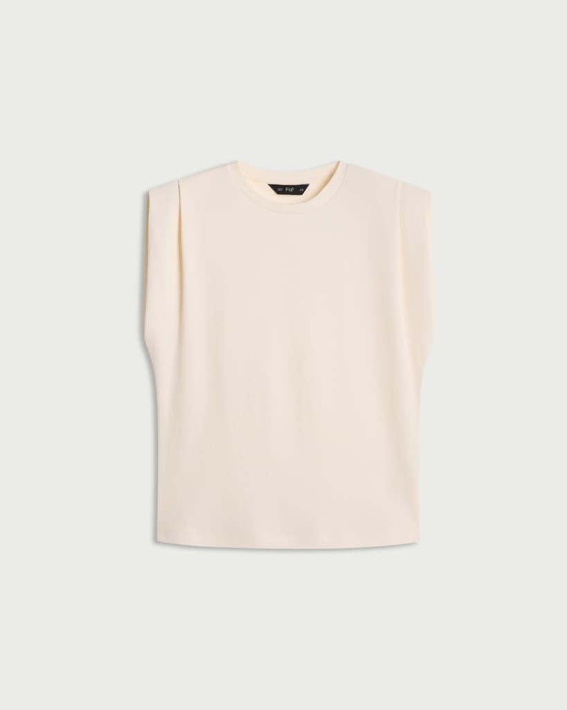 F&F Pure Cotton Sleeveless Top in White thumbnail 4