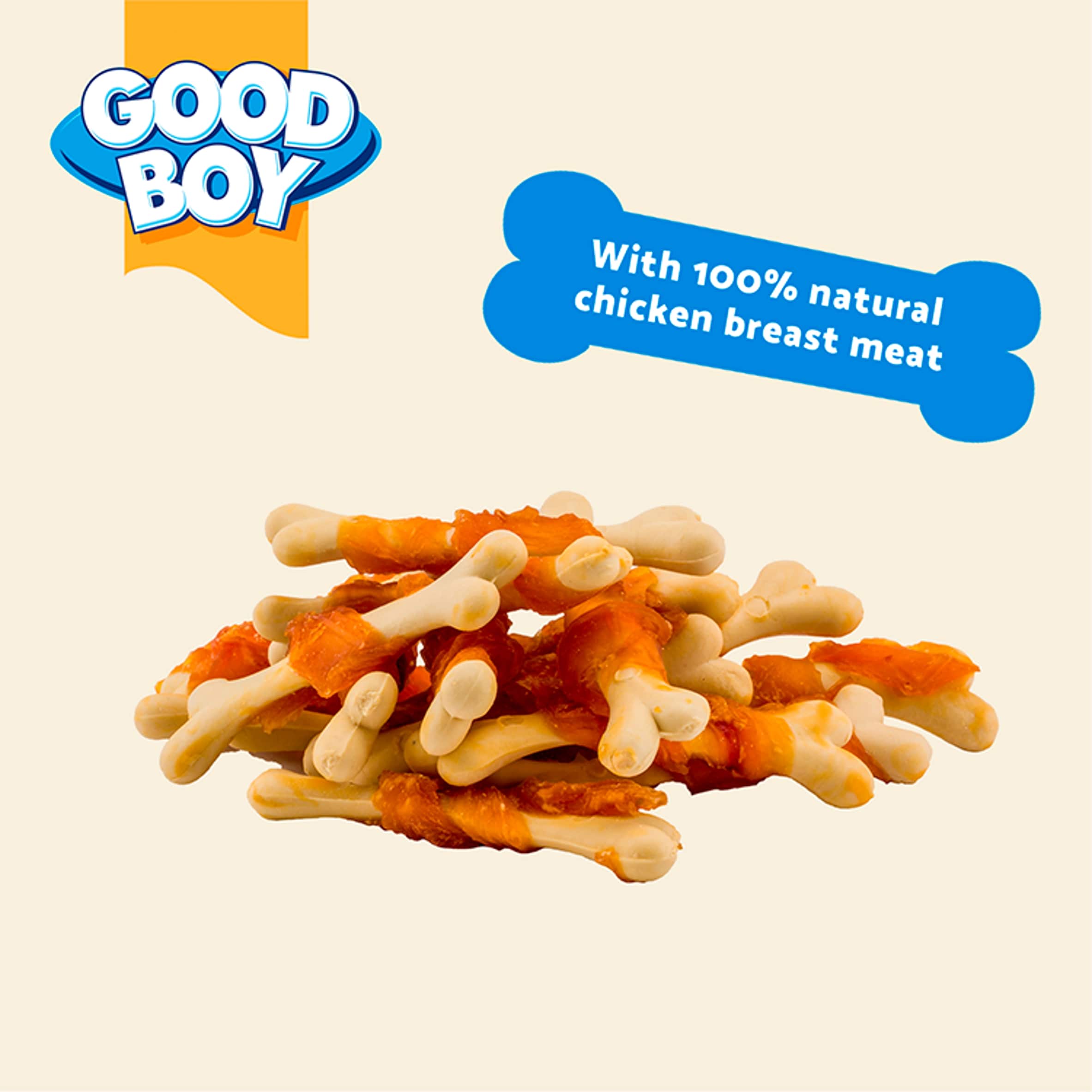 Good Boy Wagtastic Dog Treats Chicken Calcium Bones 350g thumbnail 3