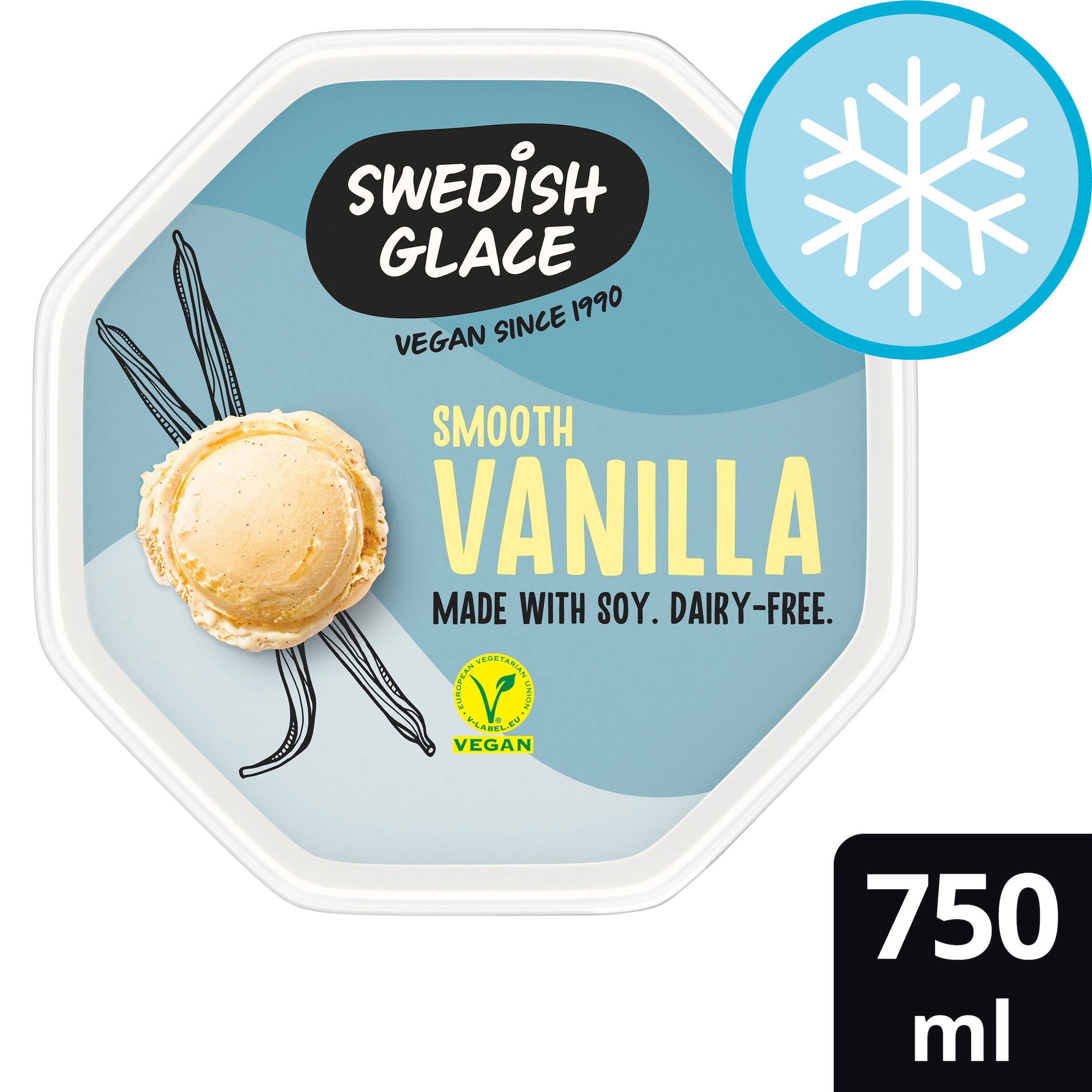 Swedish Glace Smooth Vanilla Non Dairy Vegan Ice Cream Tub