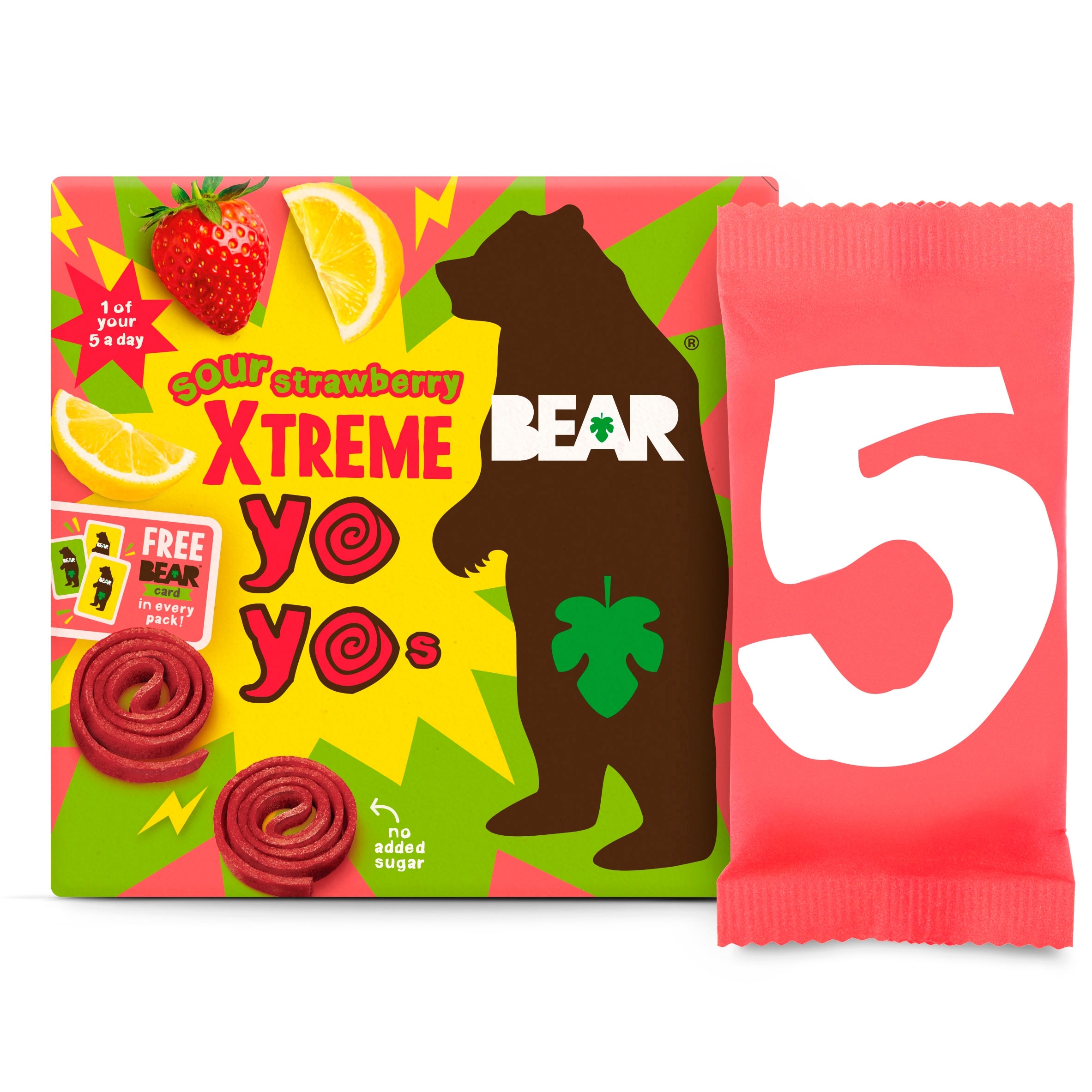 Bear Yoyos Super Sour Strawberry & Apple Multipack