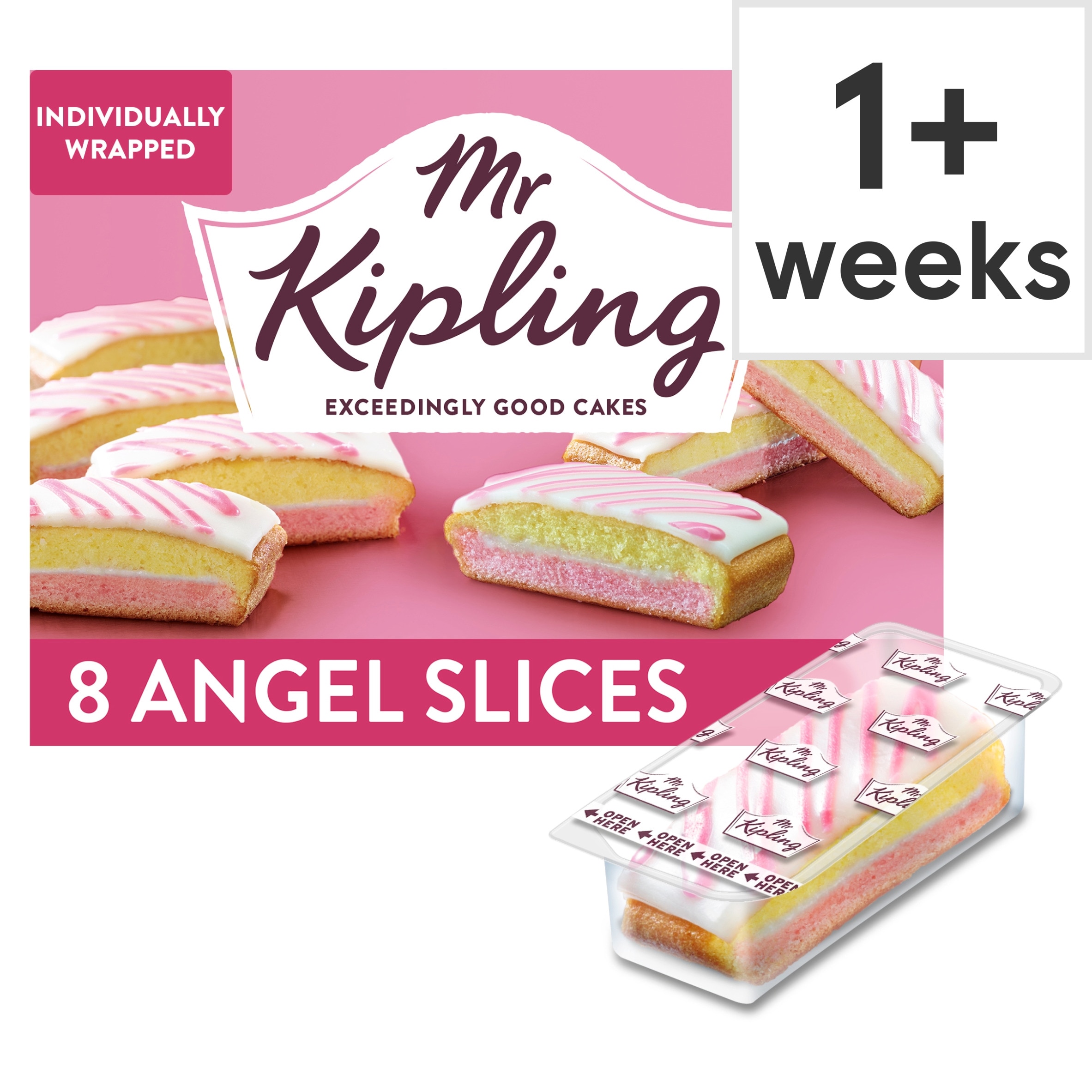 Mr Kipling Angel Cake Slices 8 Pack