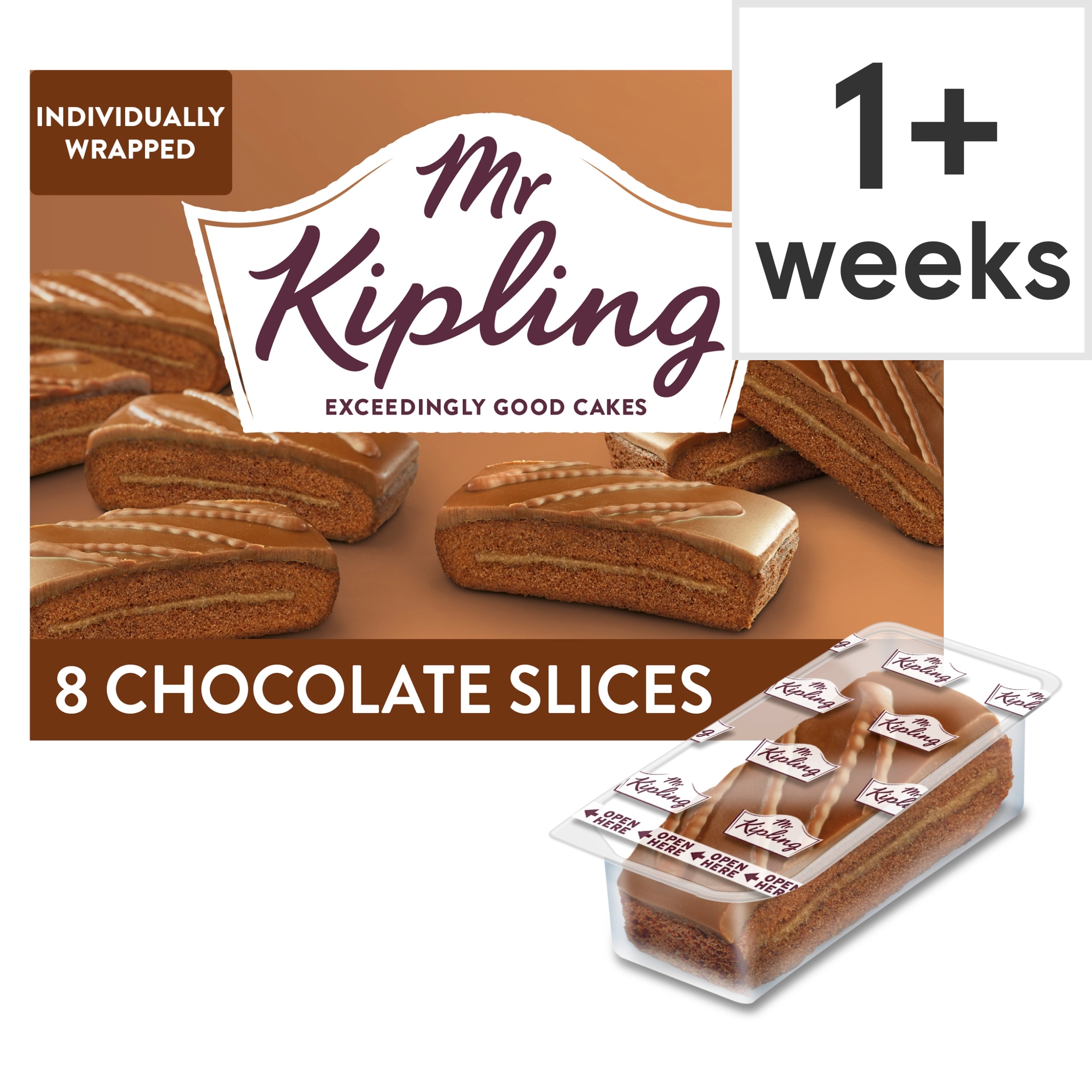 Mr Kipling Milk Chocolate Cake Slices 8 Pack