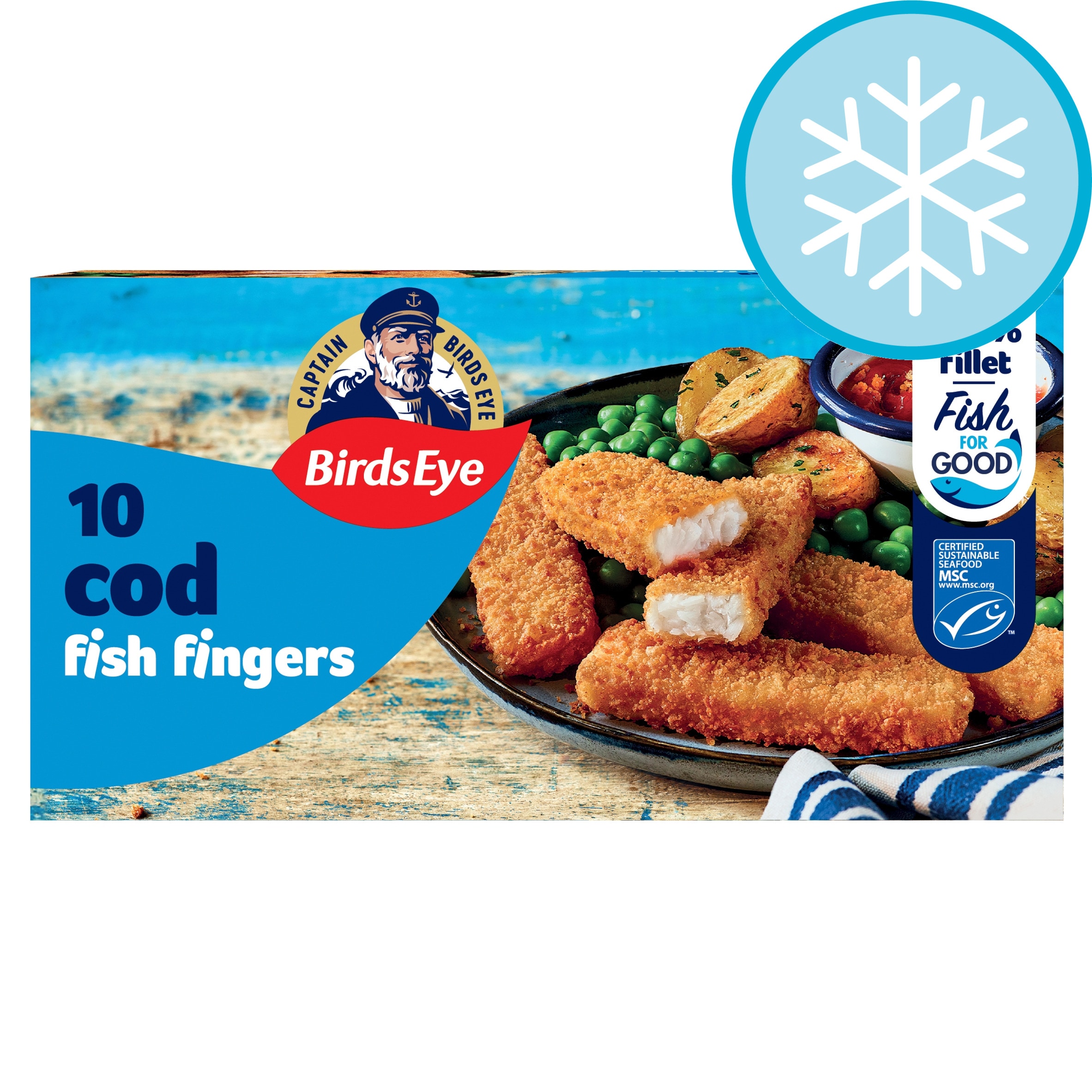 Birds Eye 10 MSC Breaded Cod Fish Fingers