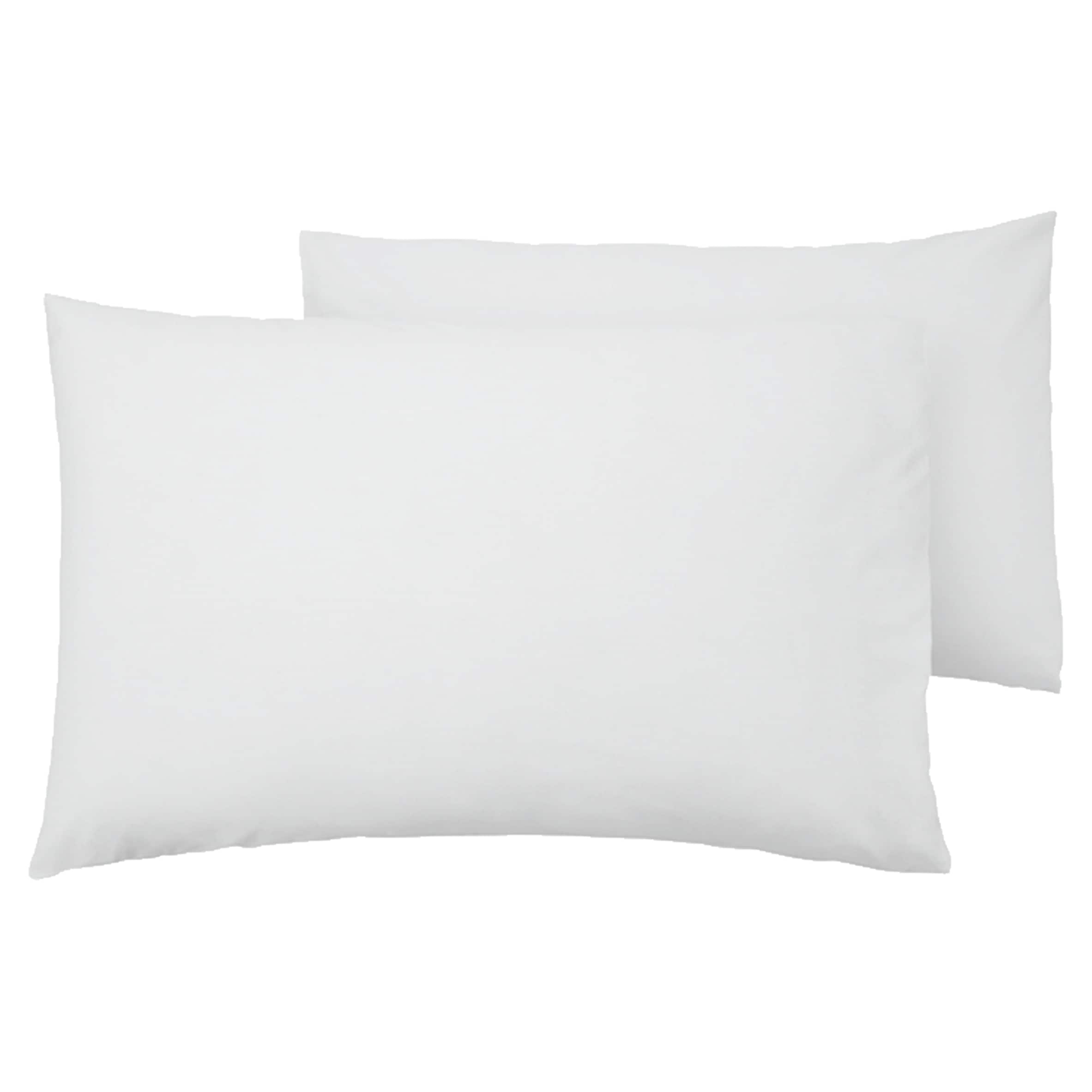 F&F Home Bedding Poly Cotton White Housewife Pillow Case Pair