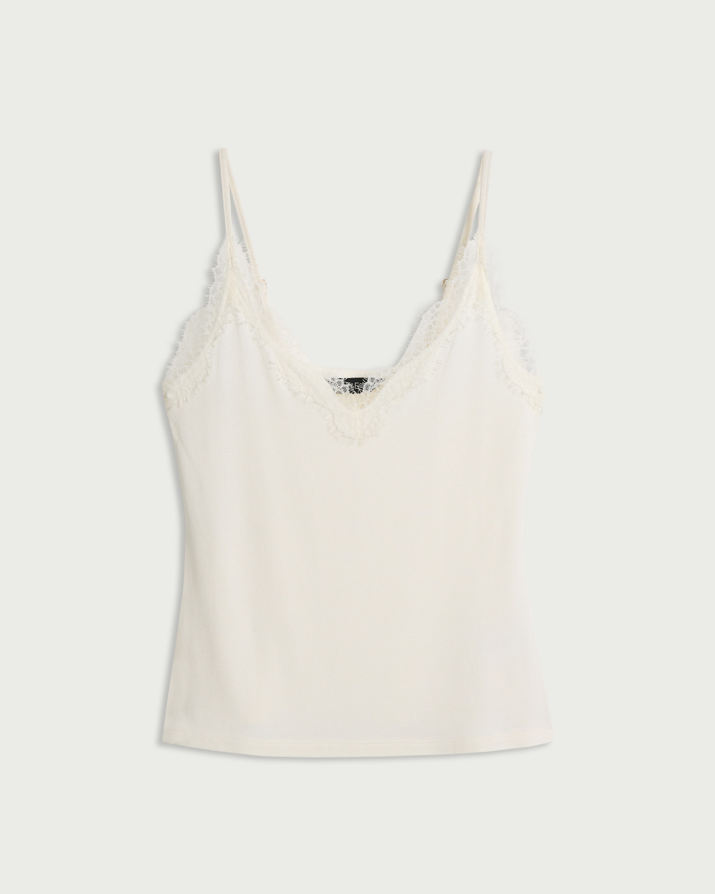 F&F Lace Trim Strappy Vest in Cream thumbnail 4
