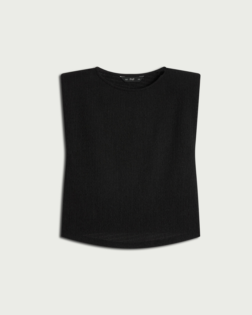F&F Textured Sleeveless Co-ord Top in Black thumbnail 4