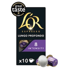 L’or. Espresso Lungo Profondo Coffee Capsules x10 Intensity 8 52g