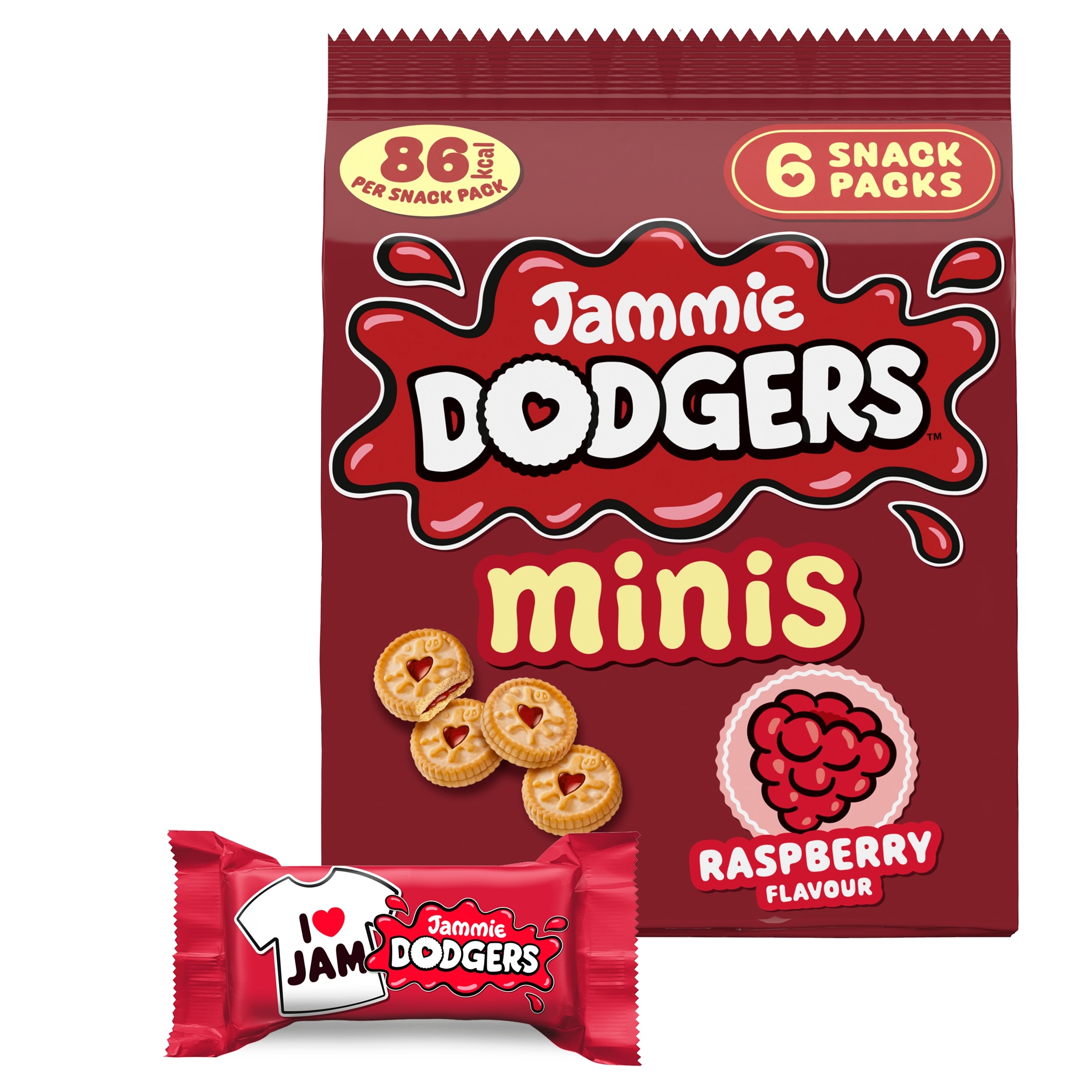 Jammie Dodgers Raspberry Biscuits Minis Multipack