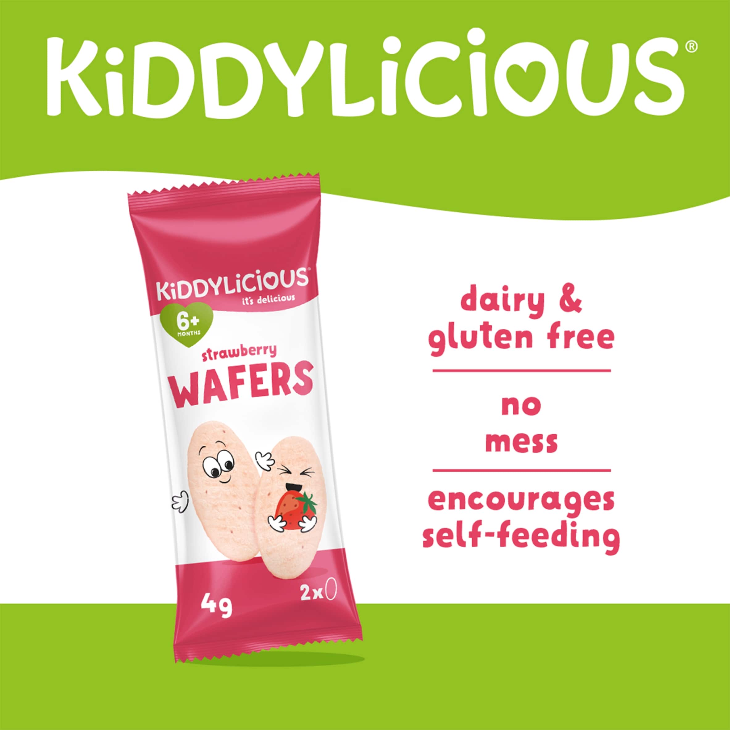Kiddylicious Strawberry Wafer 10 X4 G thumbnail 2