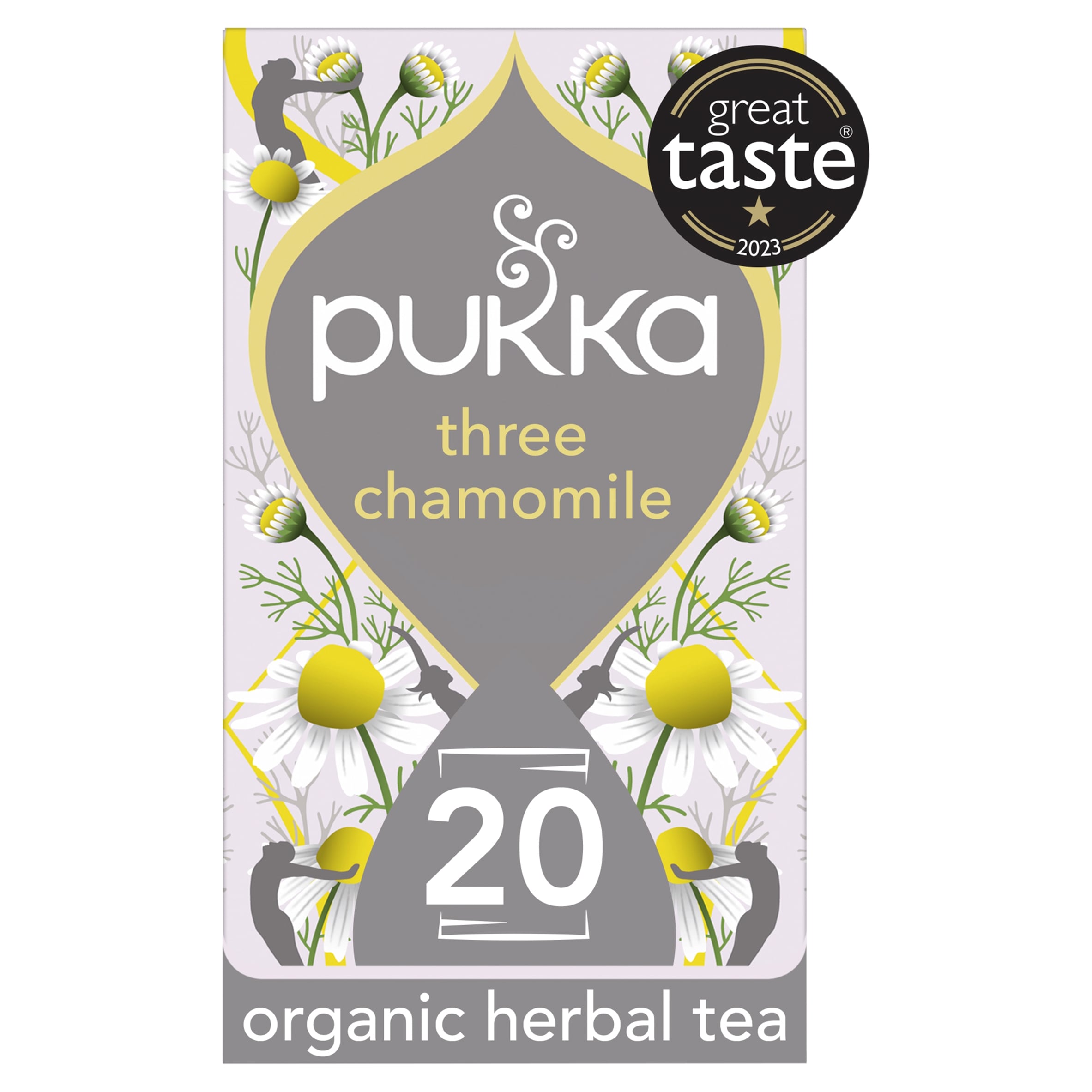 Pukka Organic Three Chamomile Tea x20 Home-Compostable Herbal Tea Bags