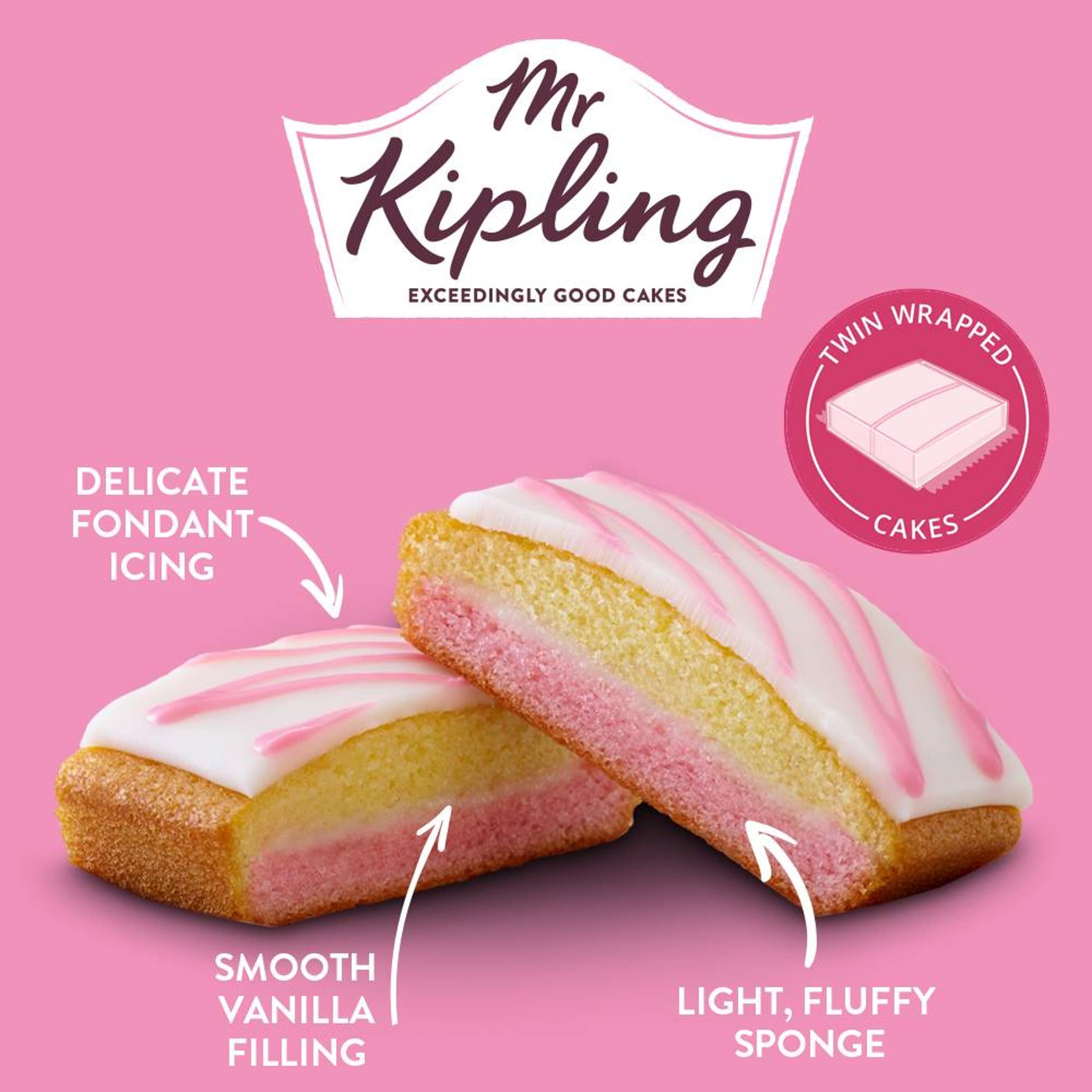 Mr Kipling Angel Cake Slices 6 Pack thumbnail 2
