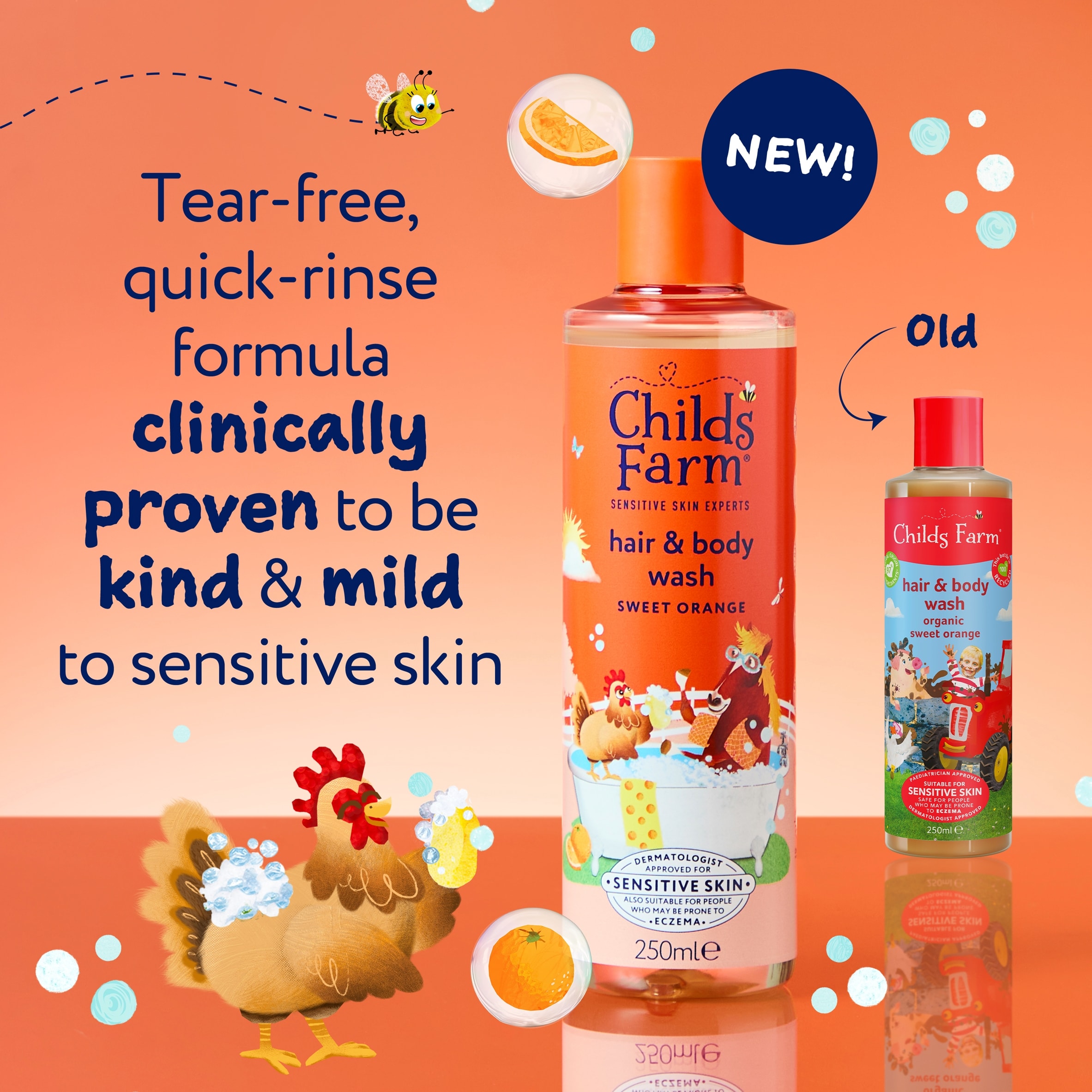 Childs Farm Hair & Body Wash - Sweet Orange 250ml thumbnail 2
