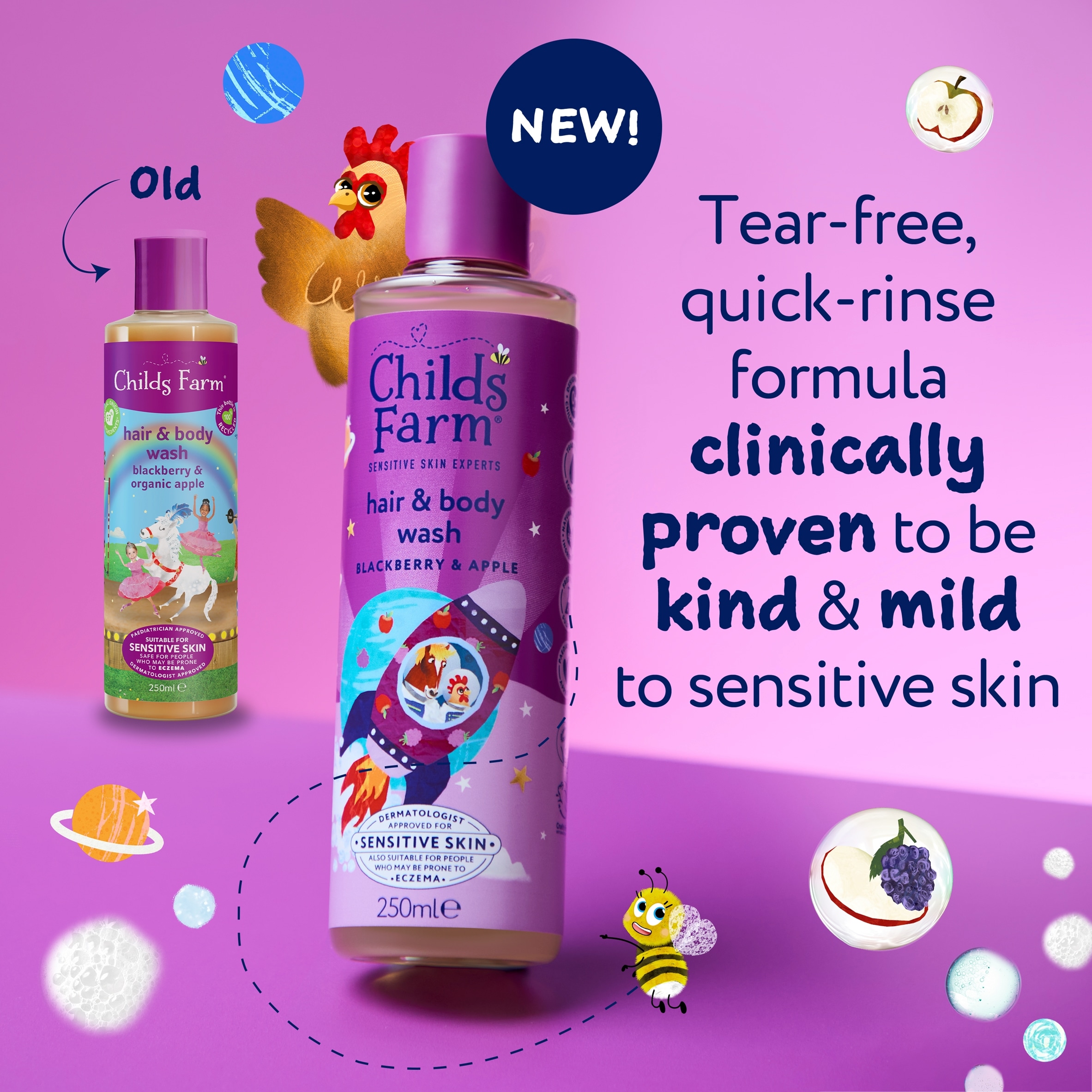 Childs Farm Blackberry & Apple Body Wash 250Ml thumbnail 2