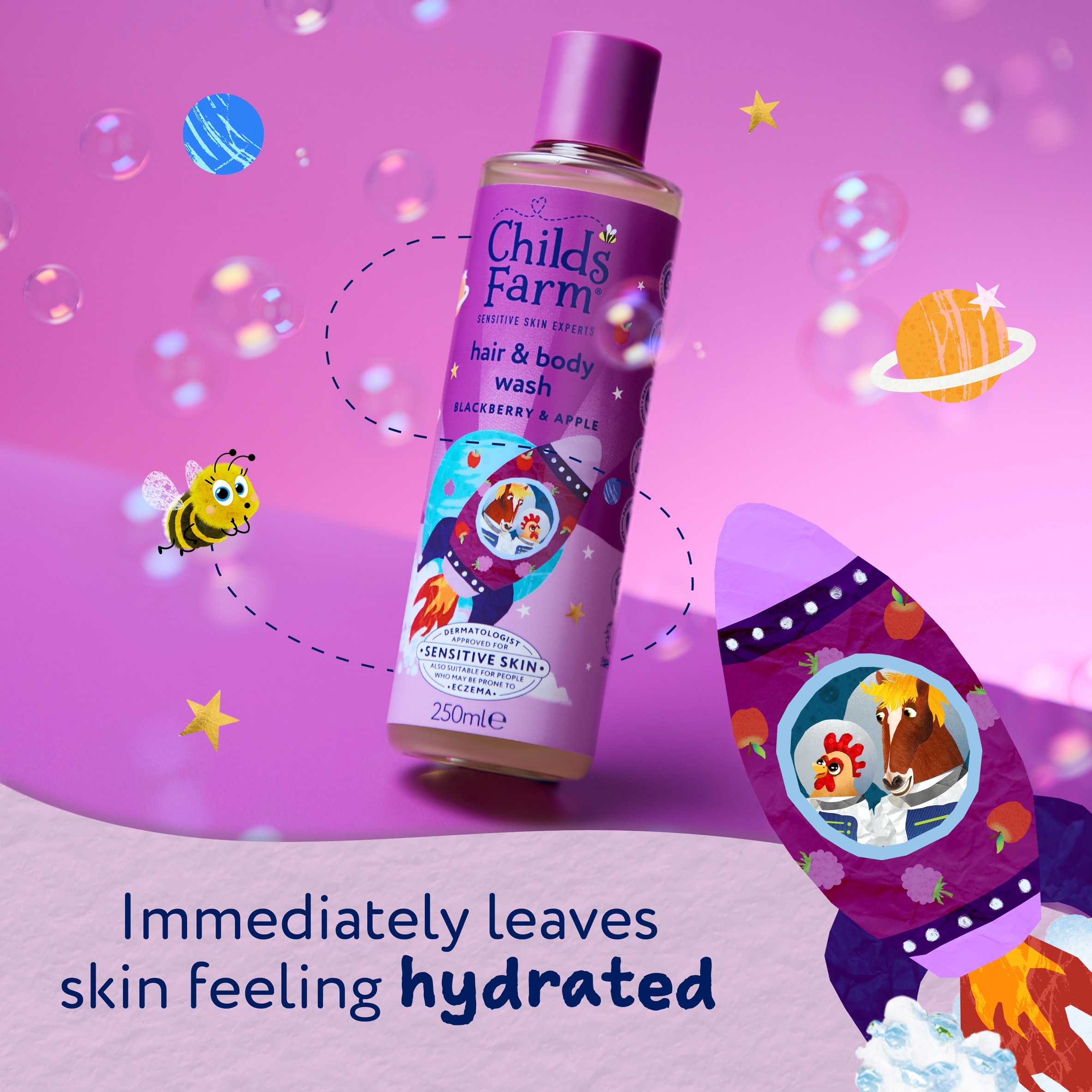 Childs Farm Blackberry & Apple Body Wash 250Ml thumbnail 5