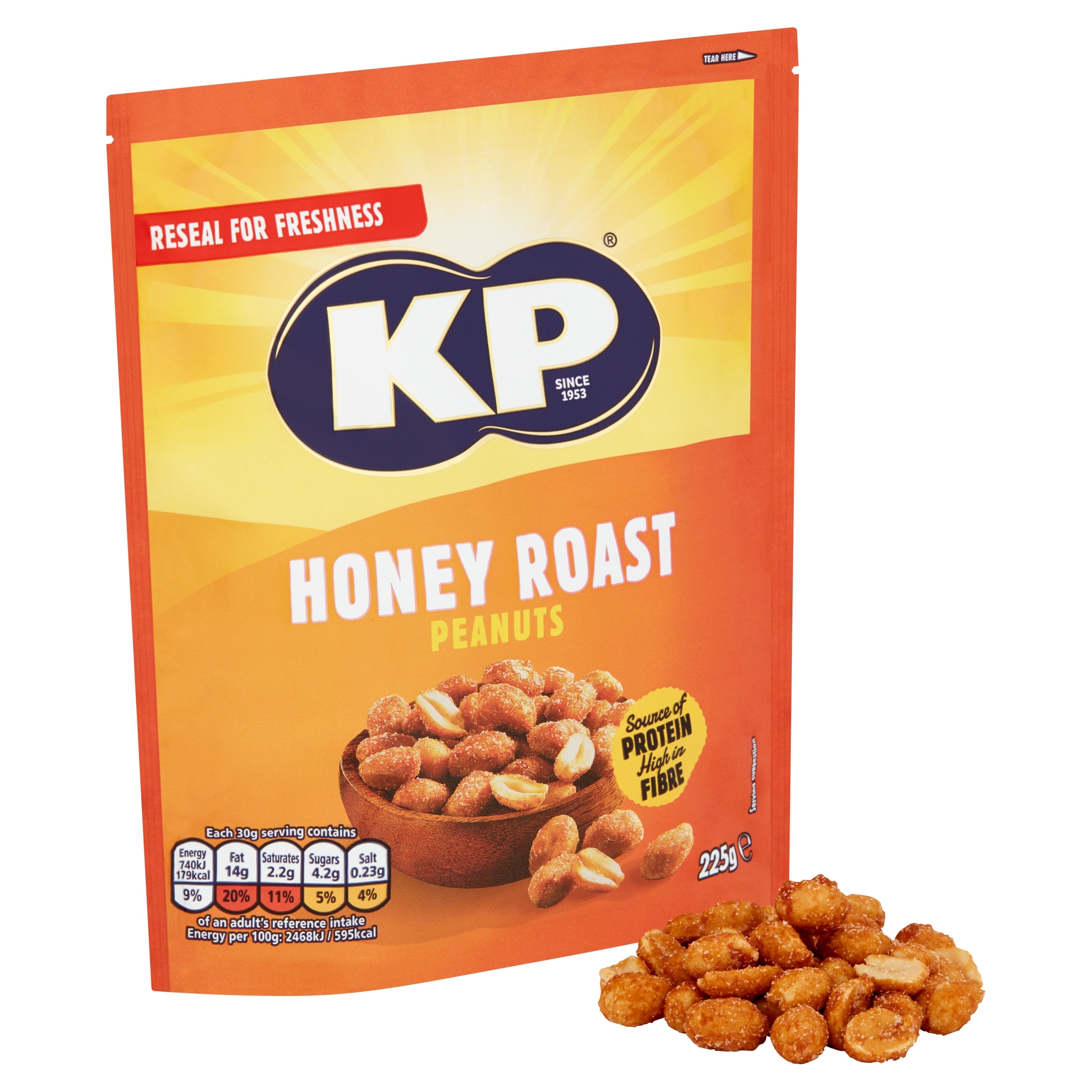 Kp Honey Roast Peanuts 225G thumbnail 2